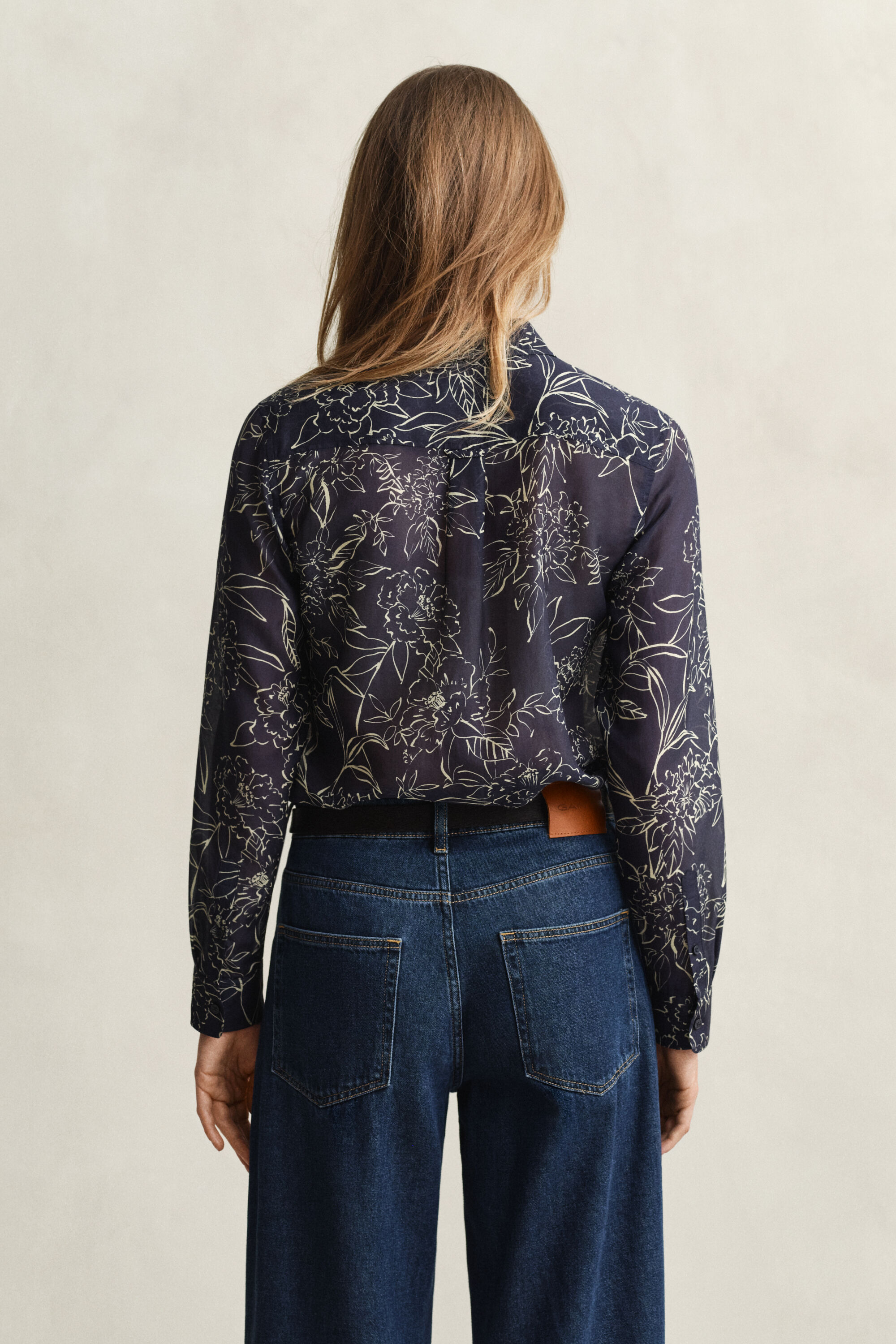 Regular Fit Bluse aus Baumwolle und Seide mit Blumen-Print