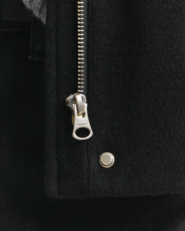 Kurze Rei&szlig;verschlussjacke aus Wolle