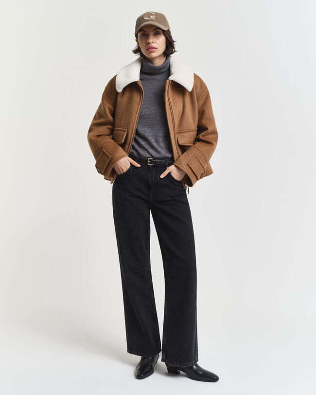 Rollkragenpullover aus extrafeiner Merinowolle