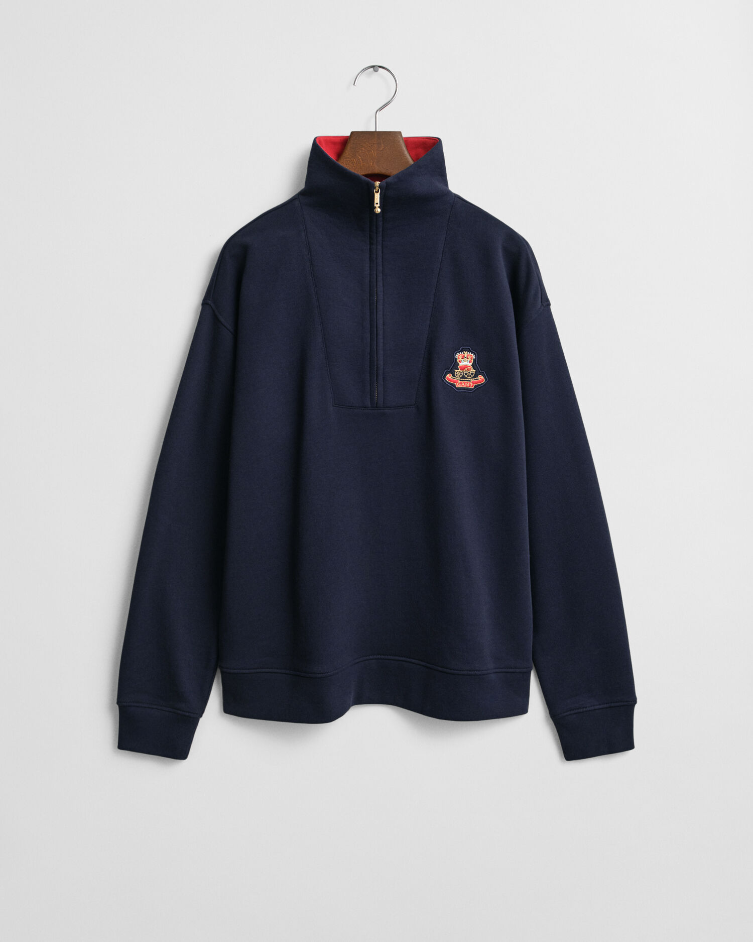 Crest Sweatshirt mit Reißverschlusskragen