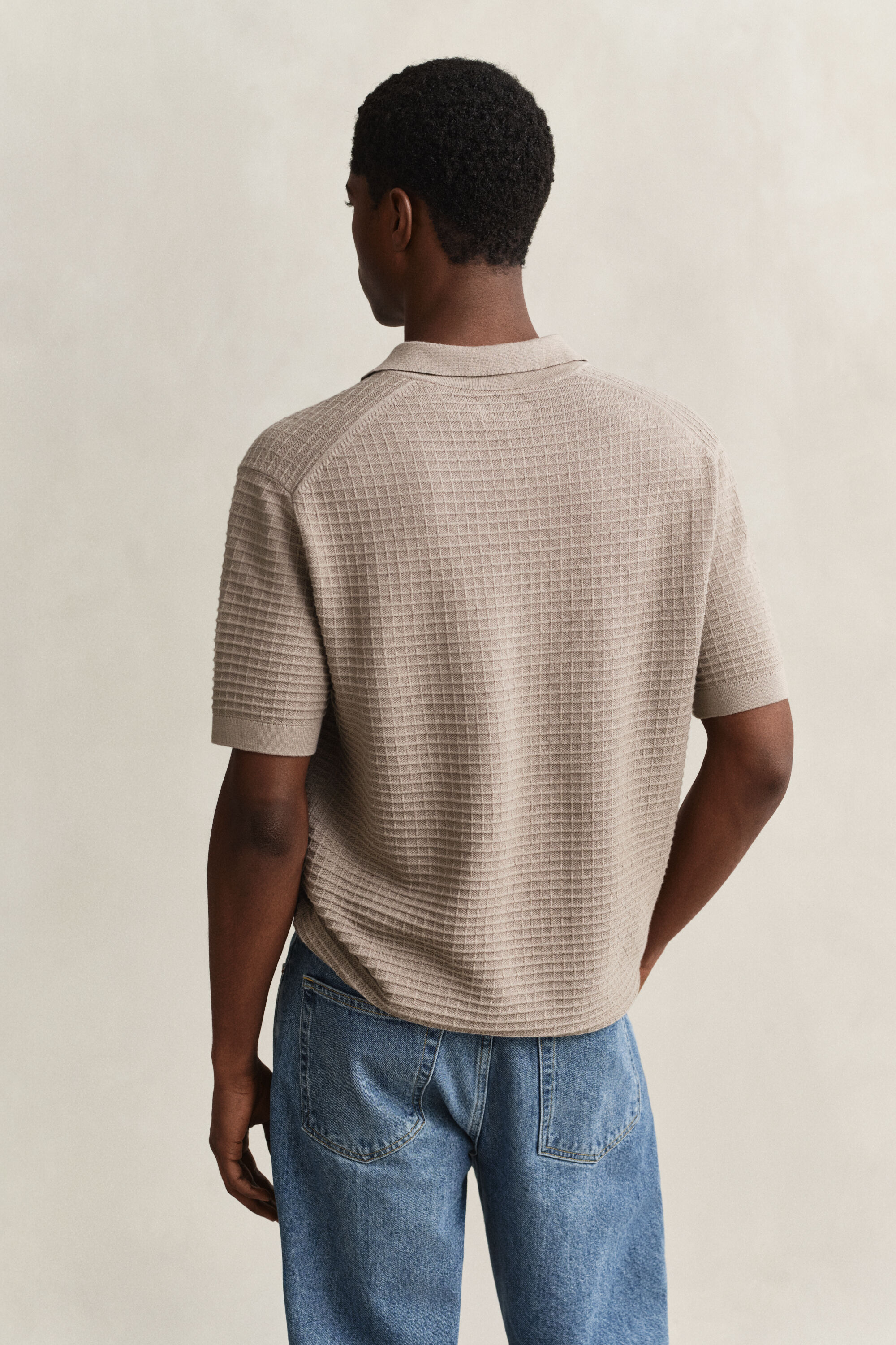 Strukturierter Polopullover