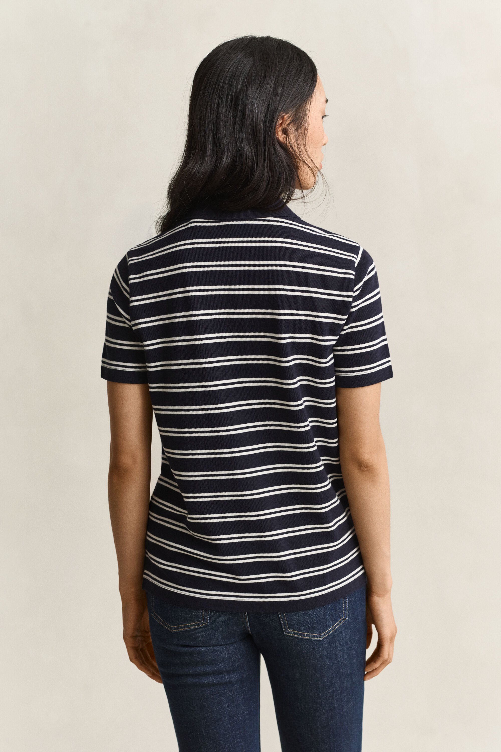 Gestreiftes Piqué-Poloshirt