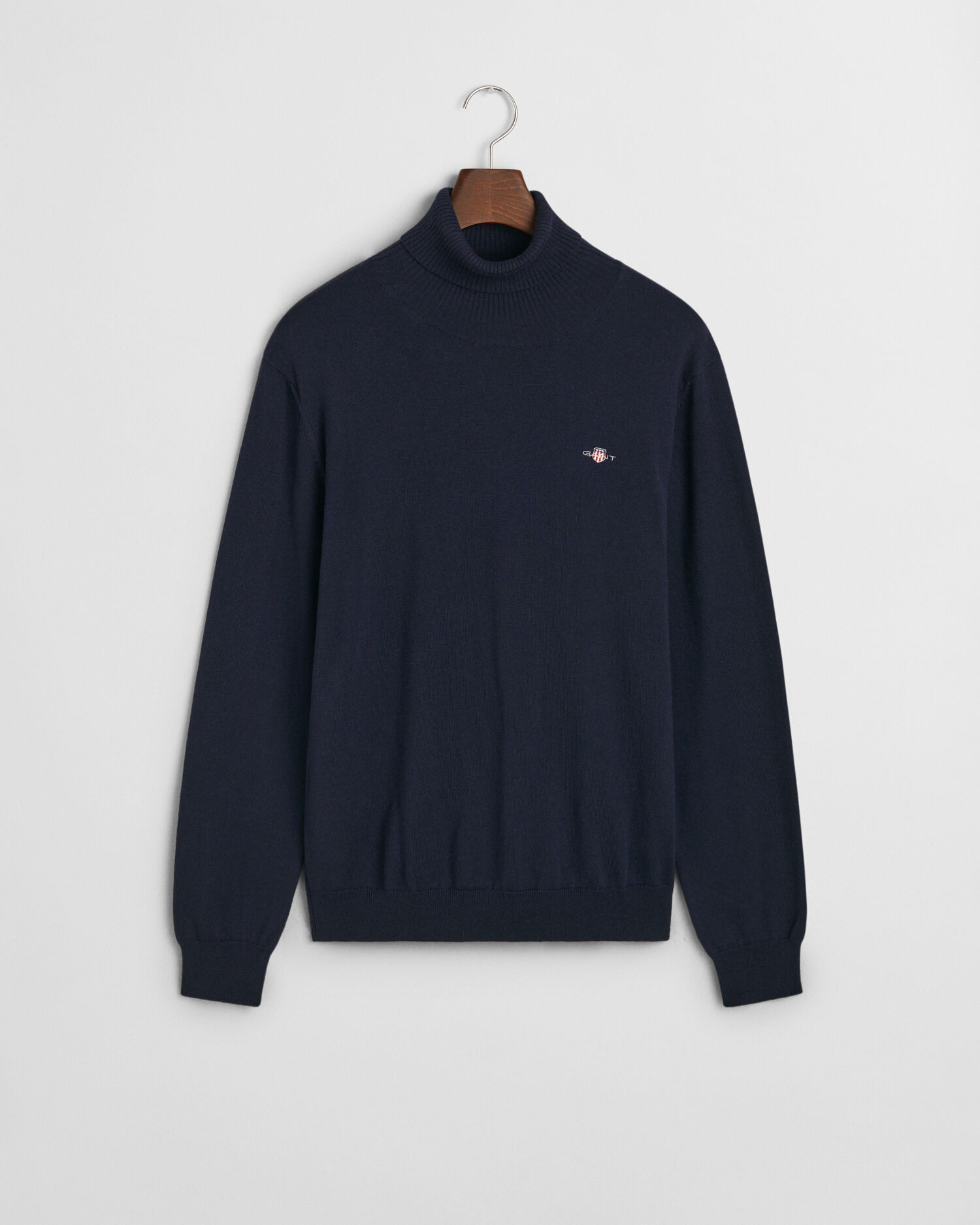 Rollkragenpullover aus Wolle und Baumwolle