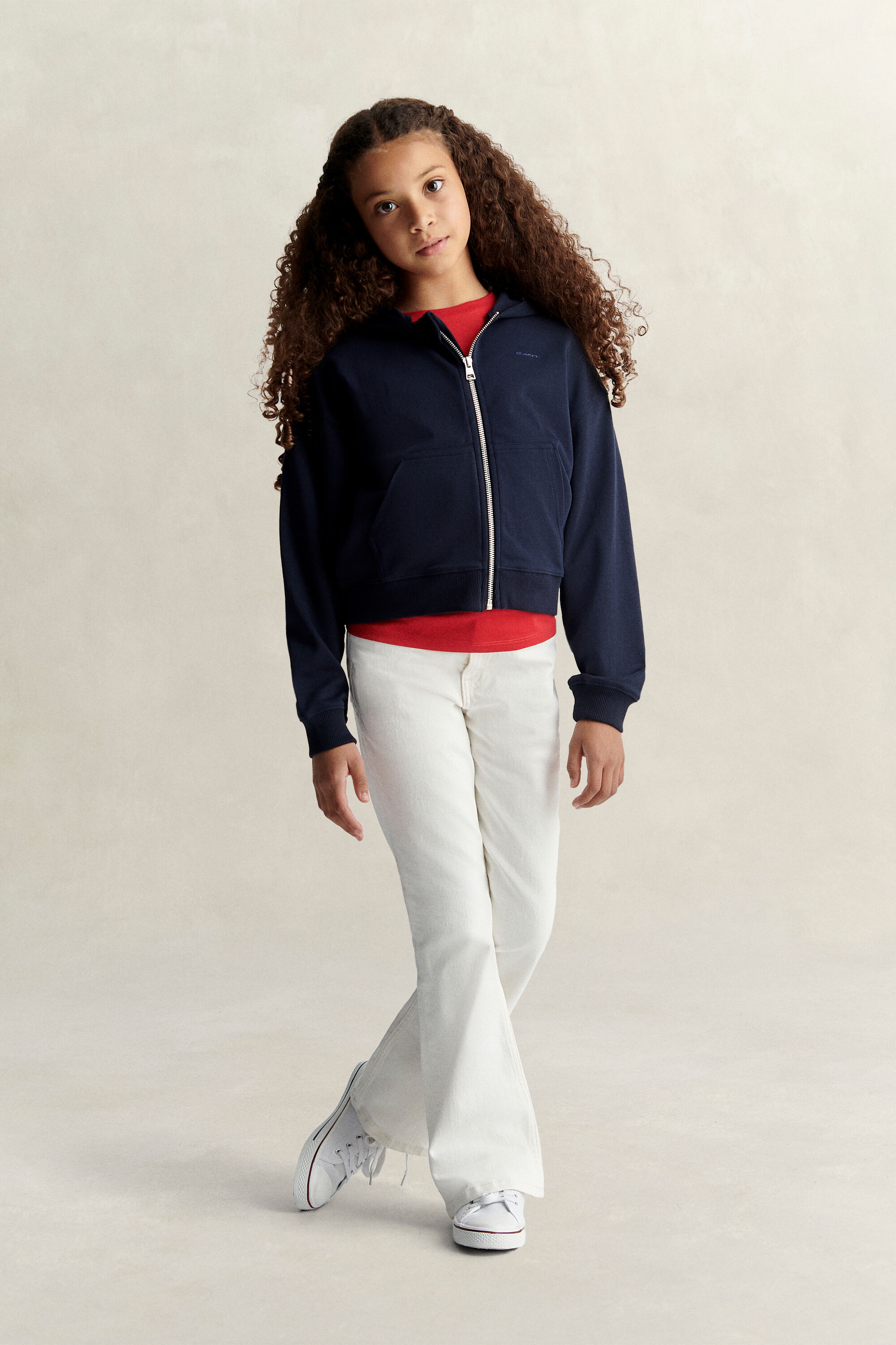 Teen Girls Verkürzte Sweatjacke