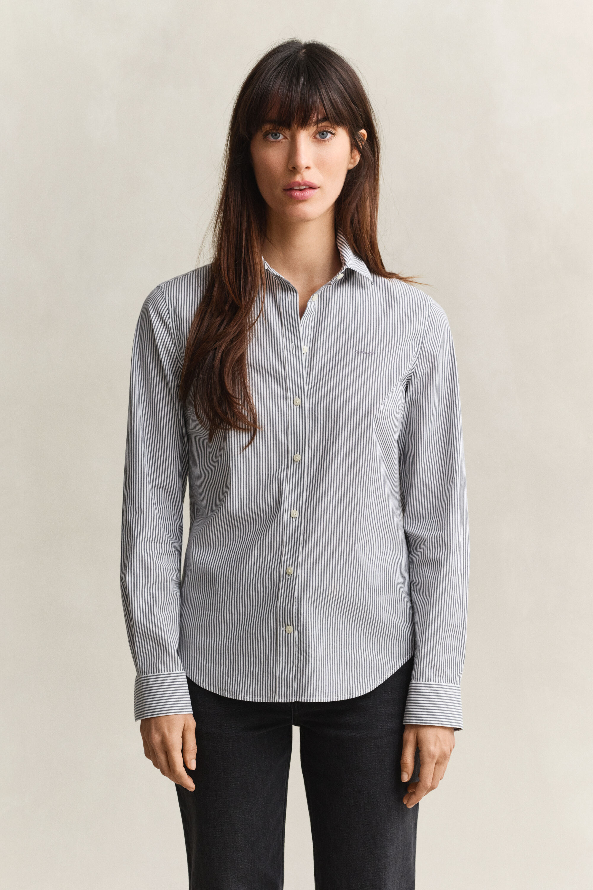 Gestreifte Popeline-Bluse