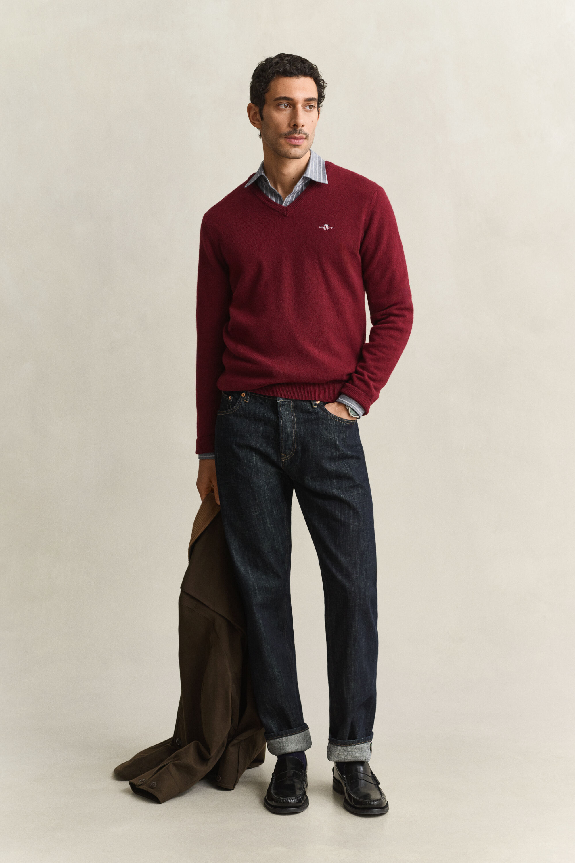 V-Neck Pullover aus Lambswool