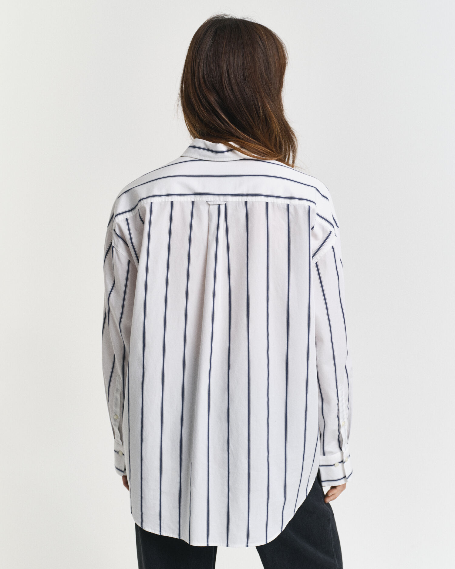 Oversized Classic Popeline Bluse mit Streifen