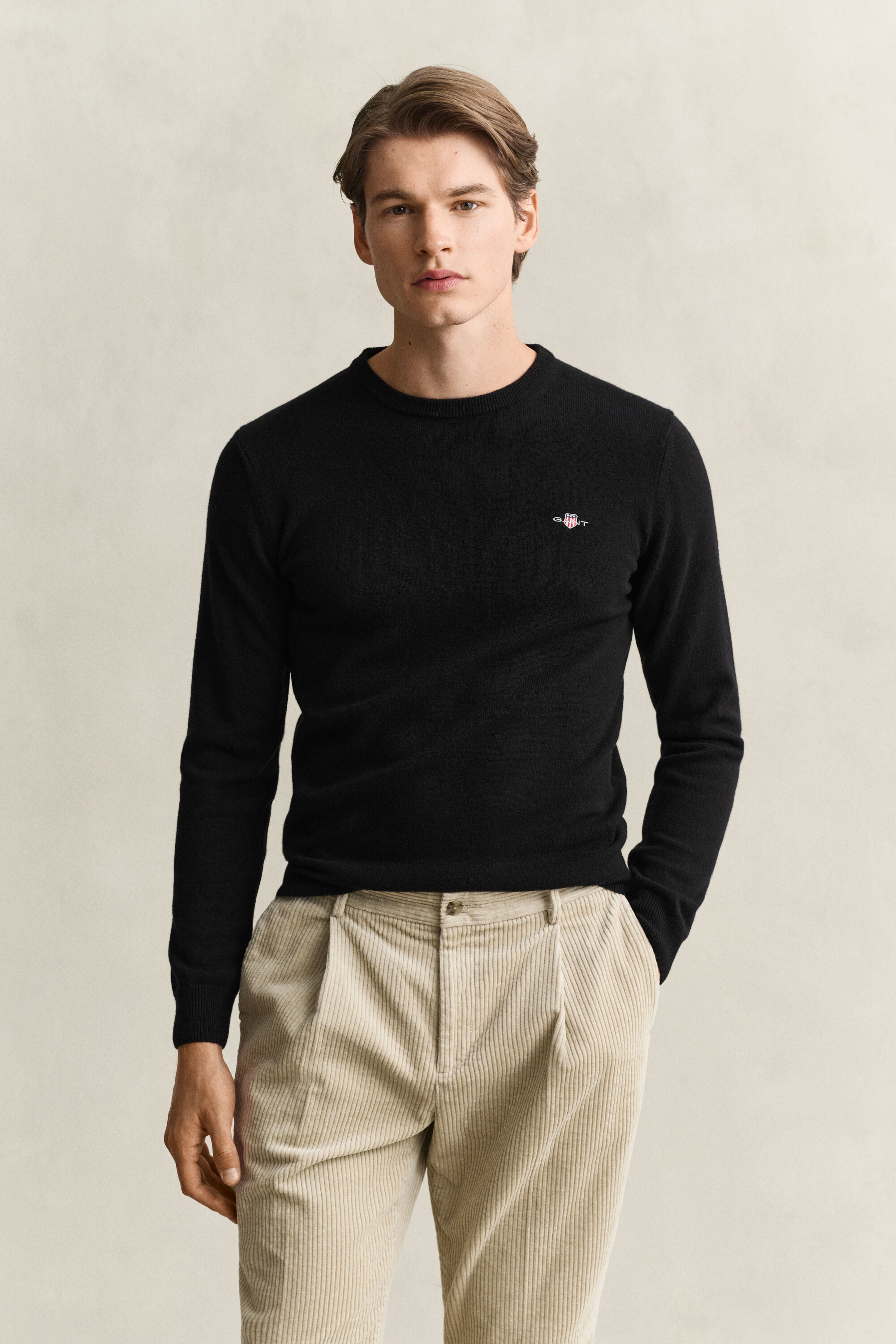 Rundhalspullover aus Lambswool