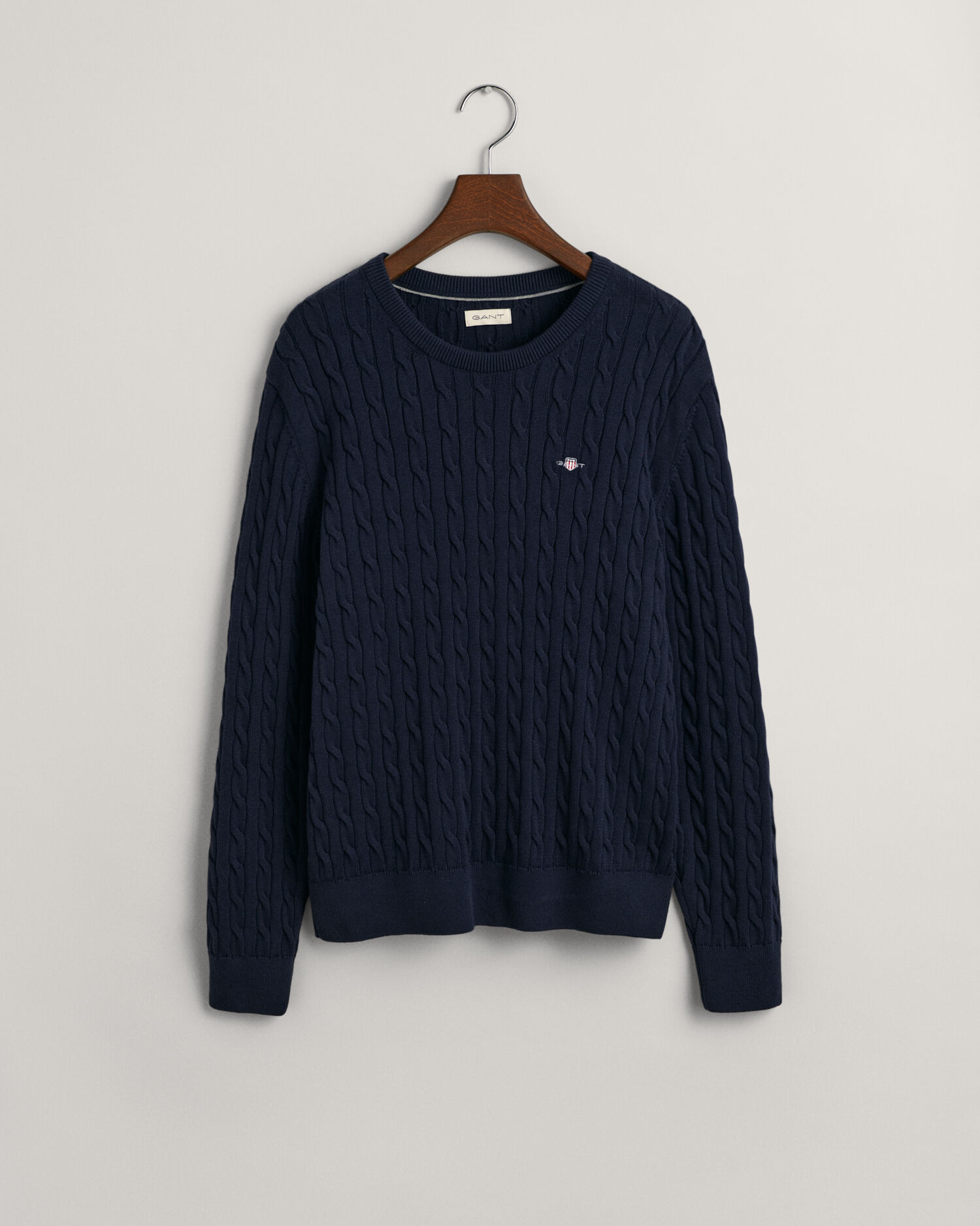 Teens Shield Zopfstrick Rundhalspullover aus Baumwolle