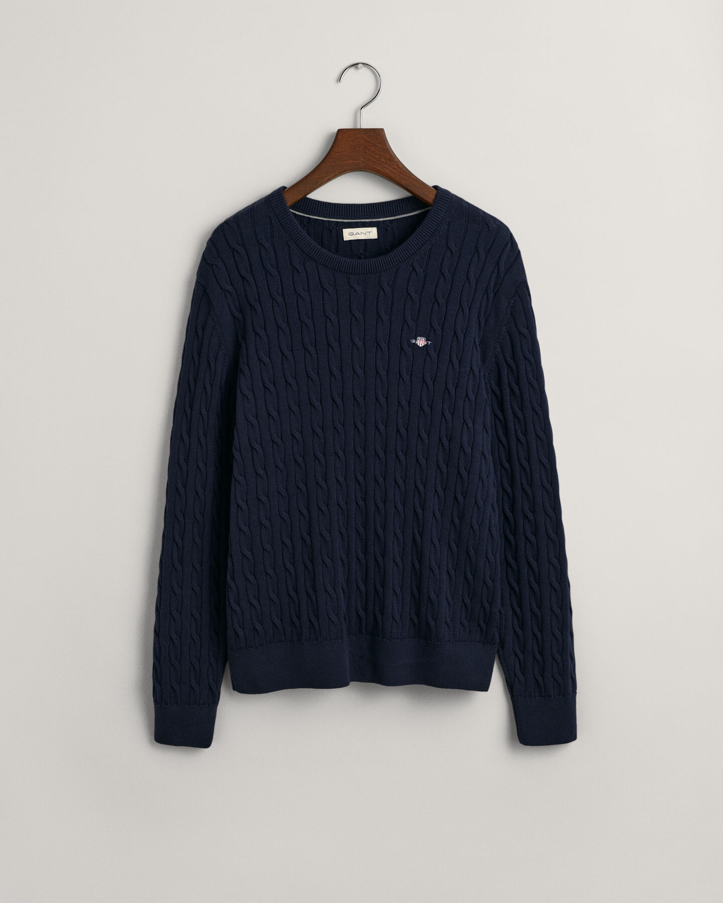 Teens Shield Zopfstrick Rundhalspullover aus Baumwolle