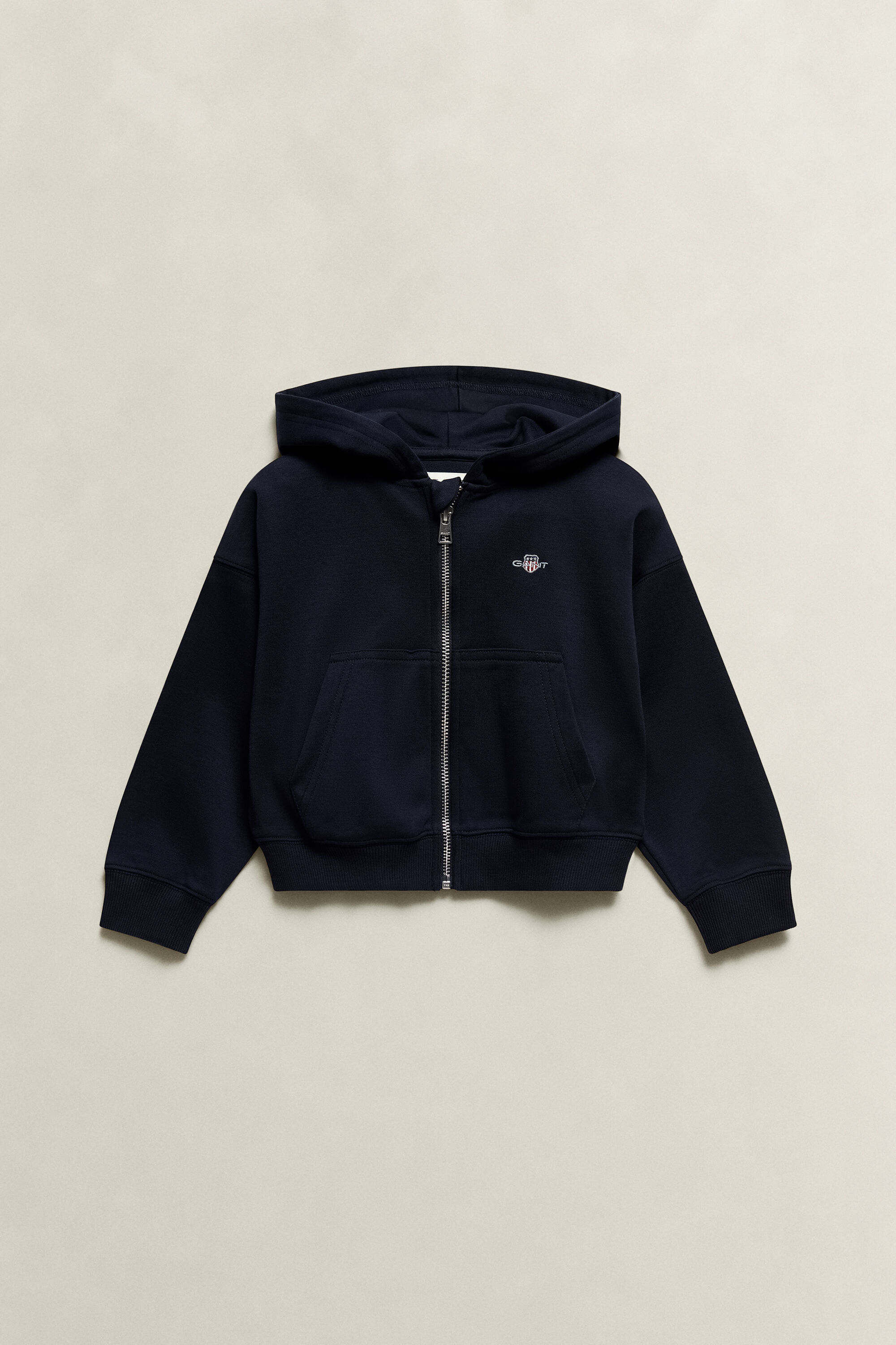 Girls Verkürzte Shield Sweatjacke