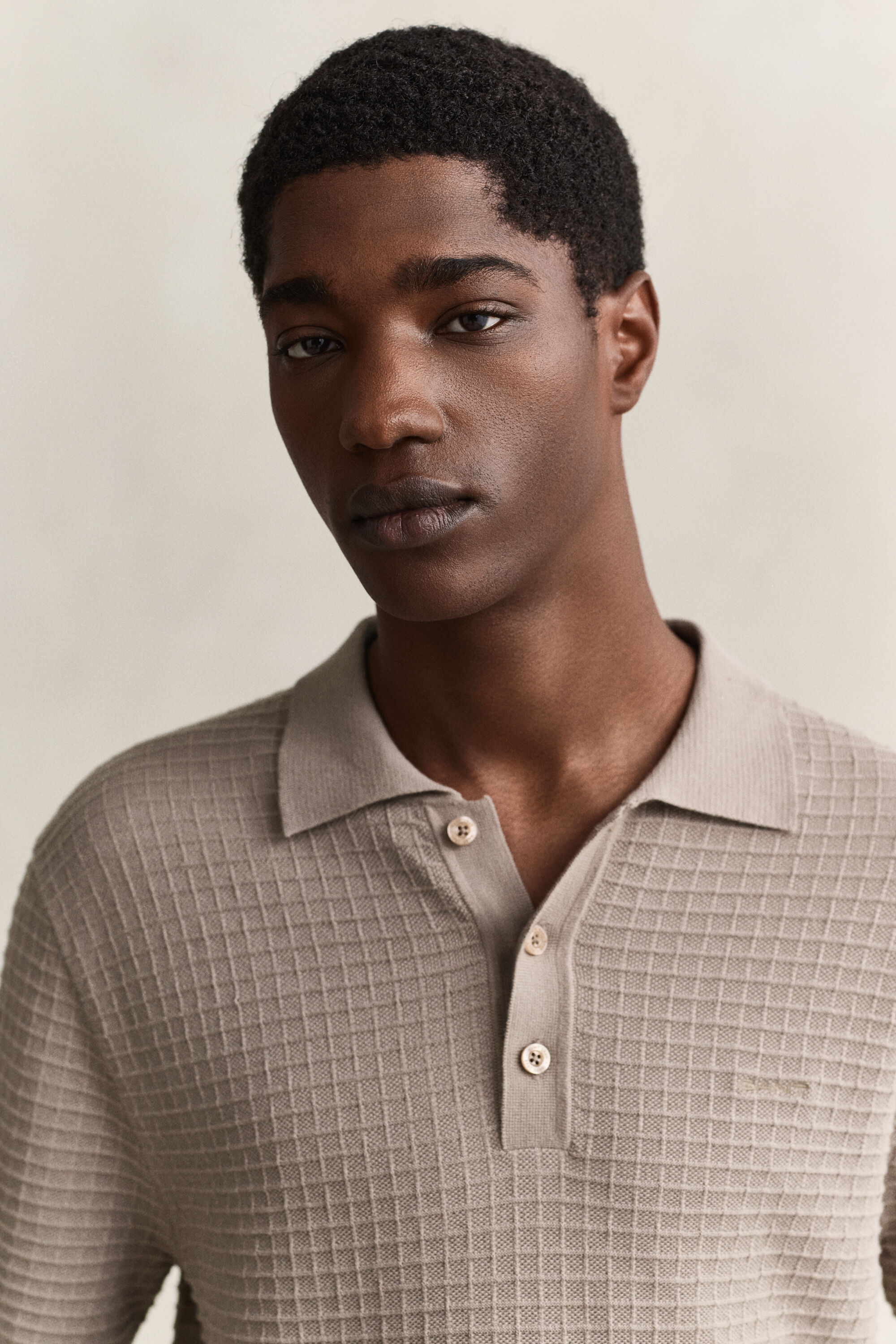 Strukturierter Polopullover