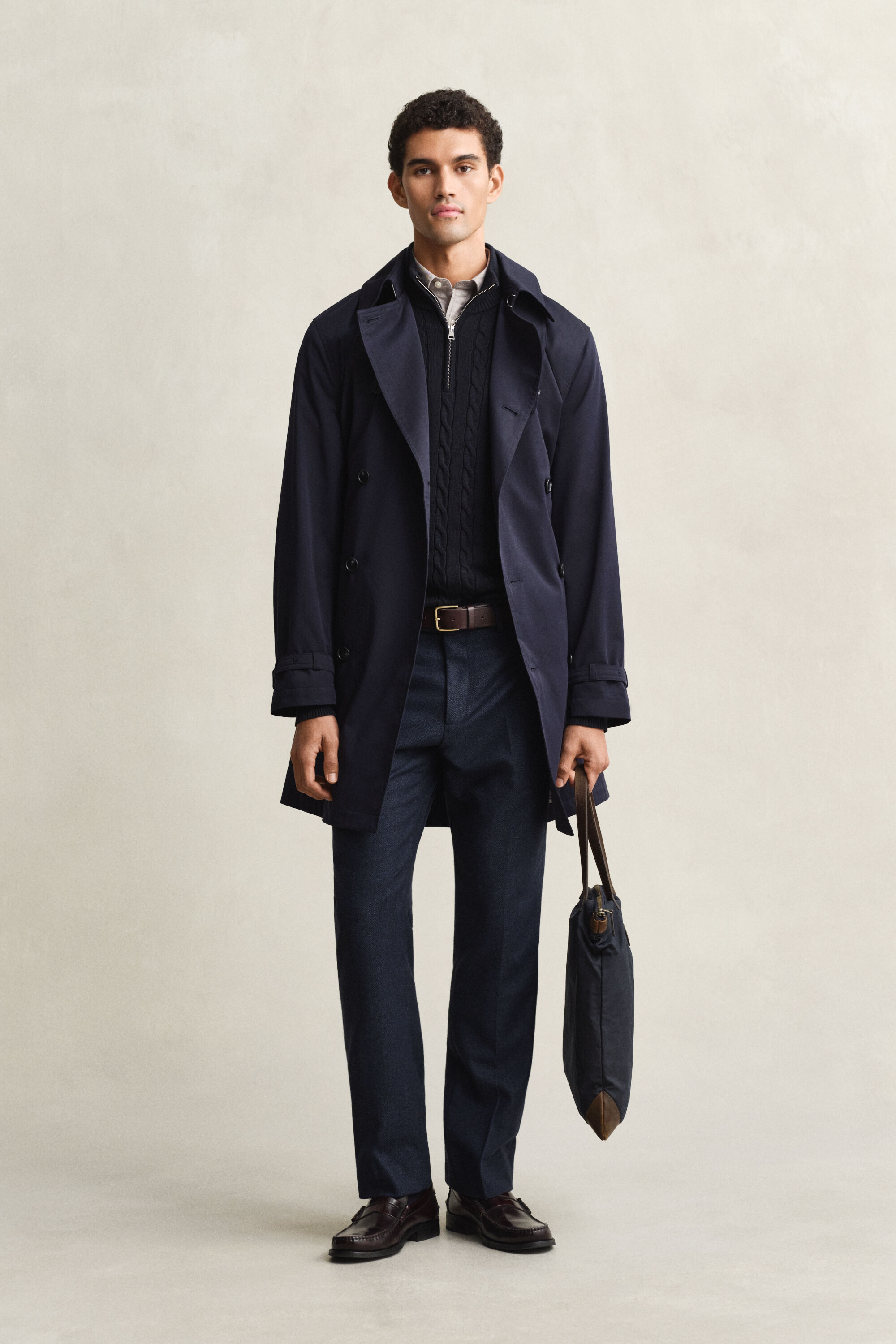 Trenchcoat aus Baumwollgemisch