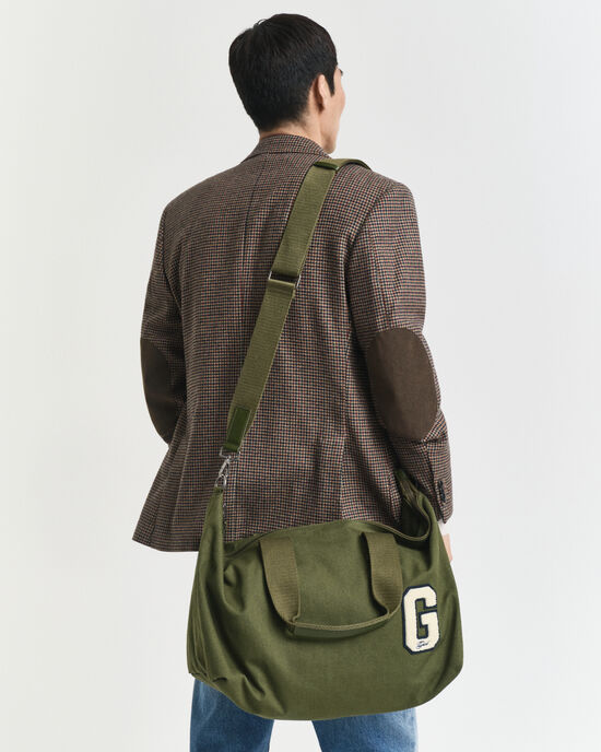G Badge Duffel Bag aus Baumwollcanvas