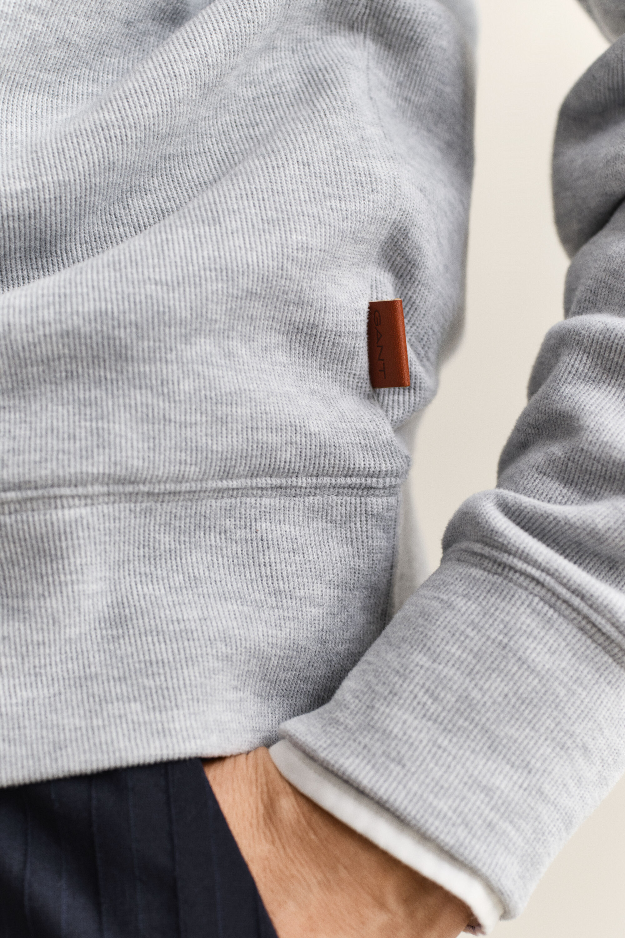 Sacker Rib Sweatshirt mit Reißverschlusskragen