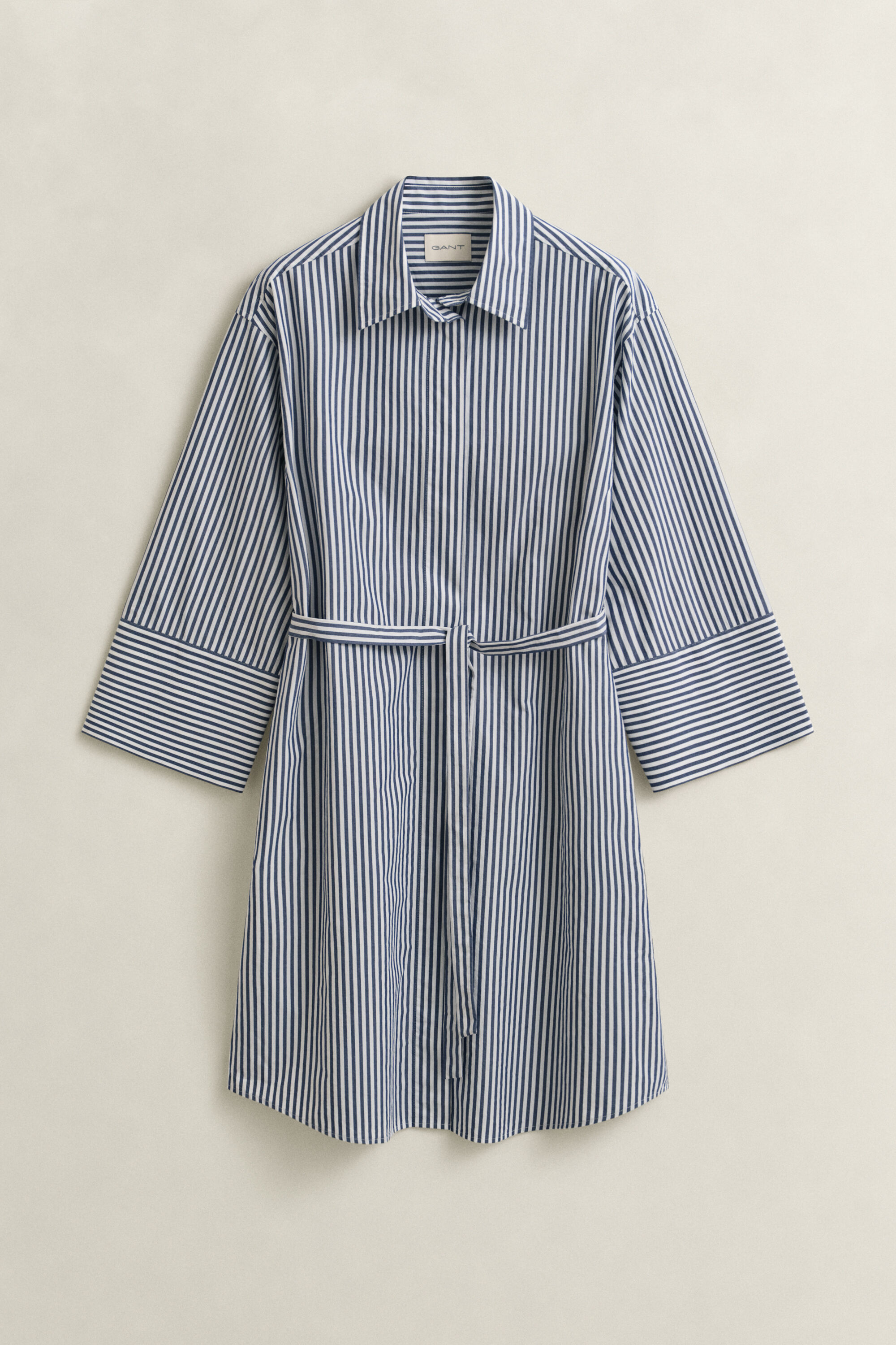 Popeline Hemdblusenkleid mit Streifen