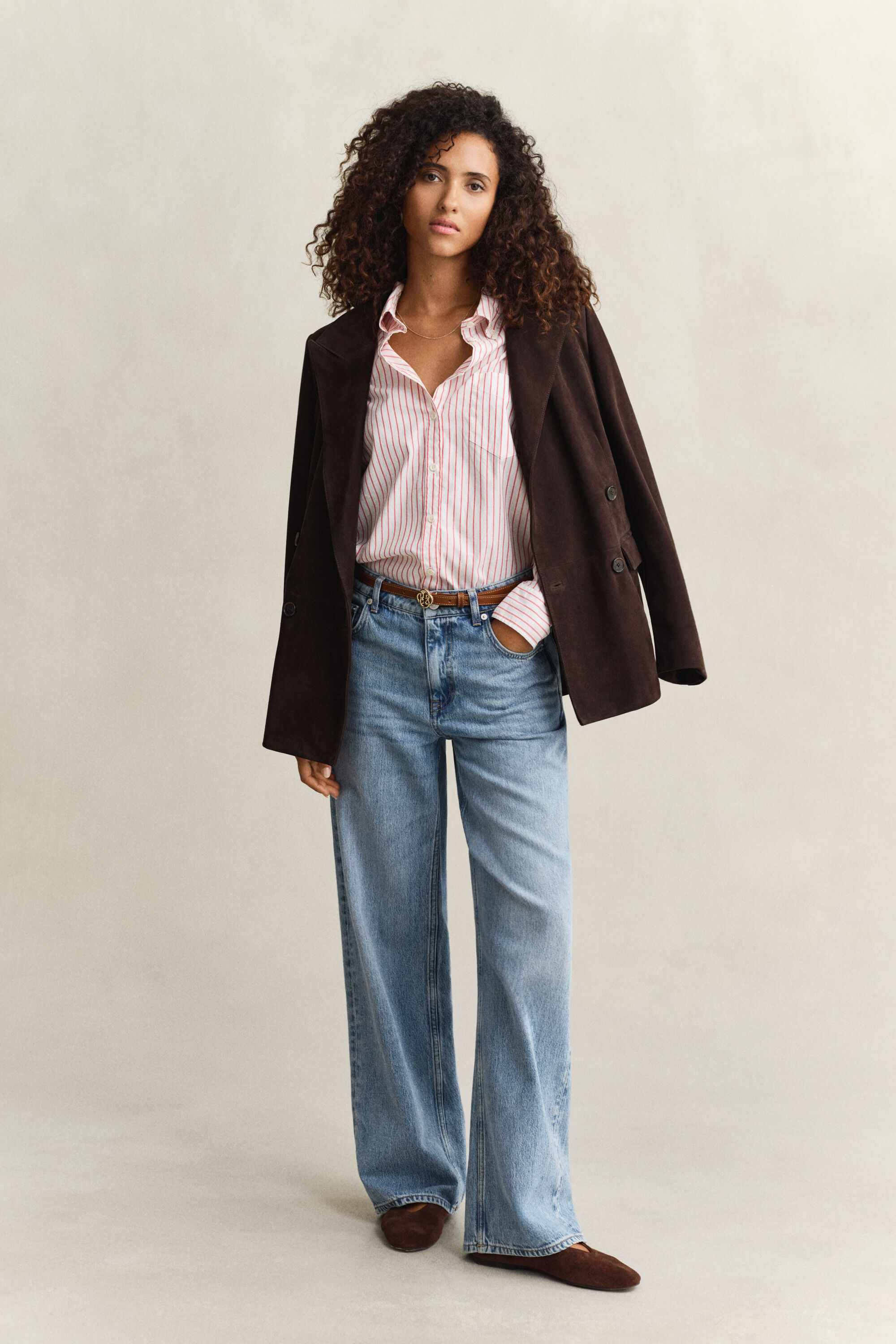 Luxury Oxford-Bluse mit Streifen