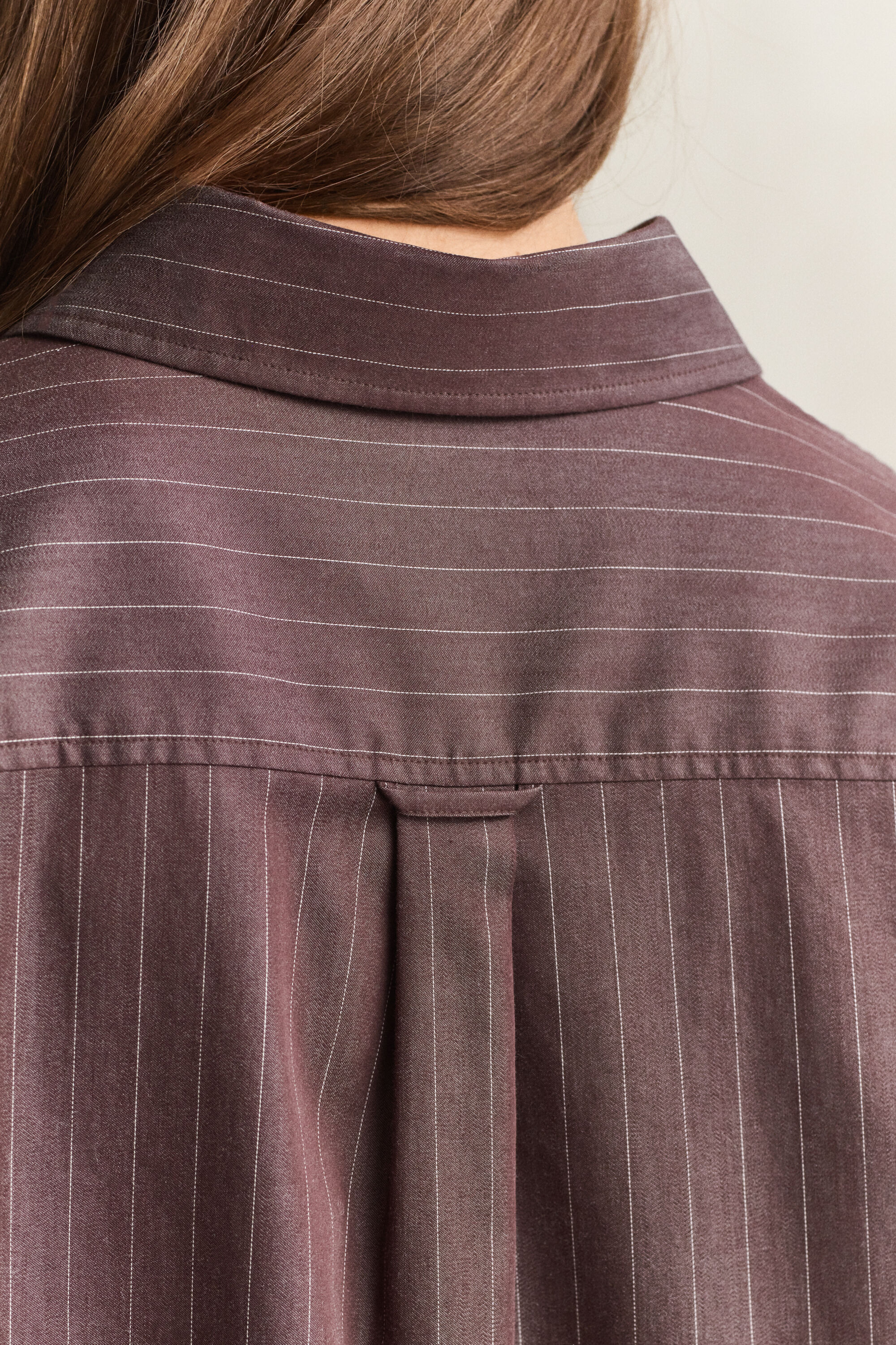 Relaxed Fit Popeline Bluse mit Streifen