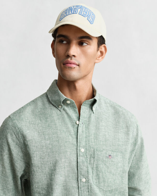 Regular Fit Baumwoll Leinen Hemd