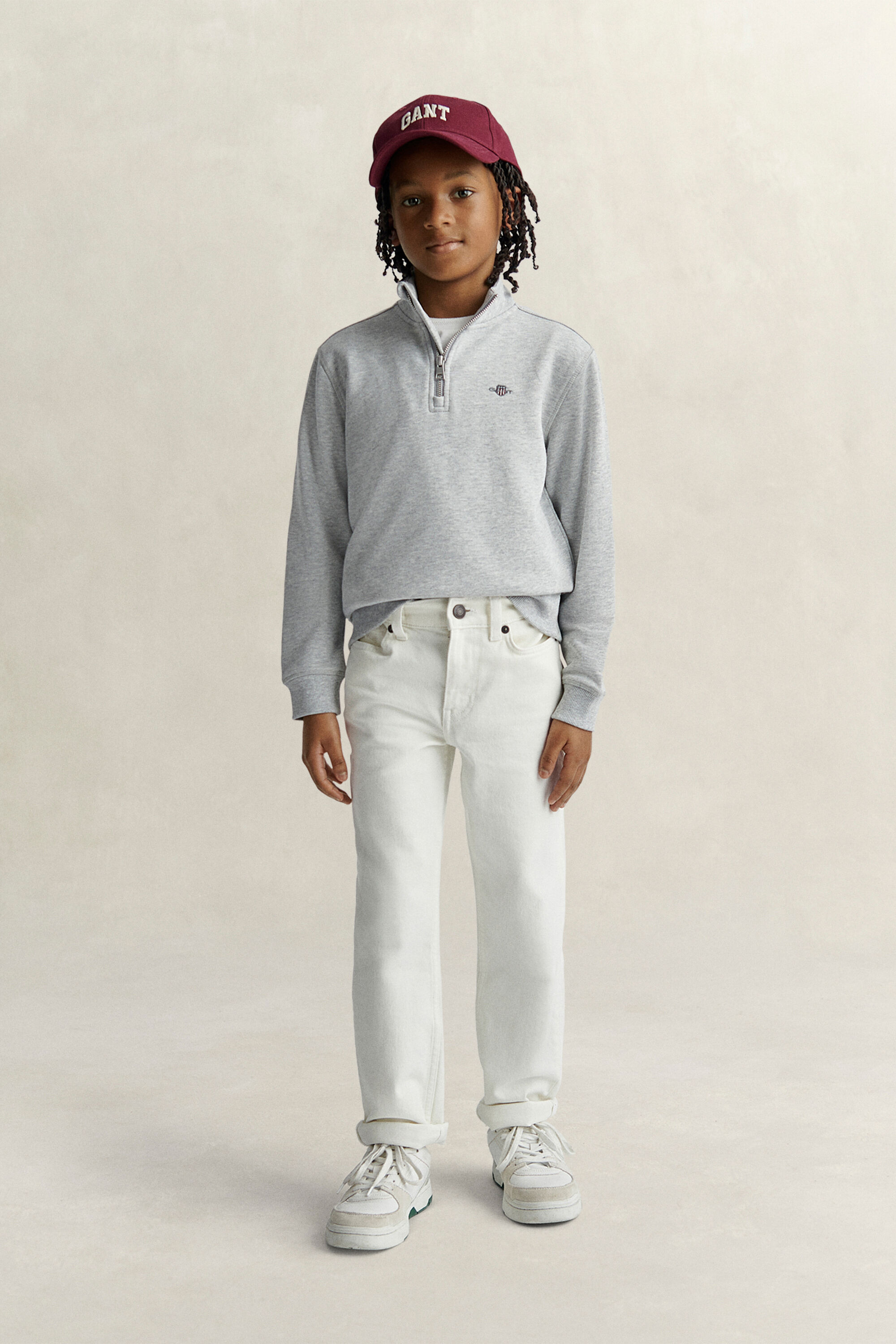Teen Boys Shield Sweatshirt mit Reißverschlusskragen