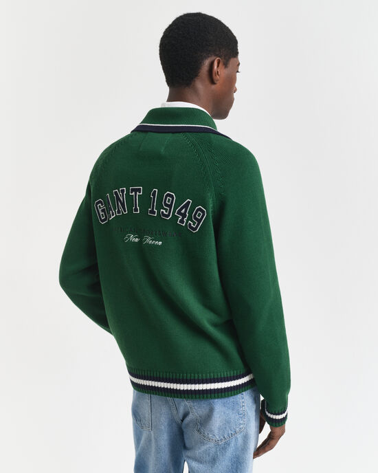 GANT 1949 Graphic Strickjacke mit Rei&szlig;verschluss