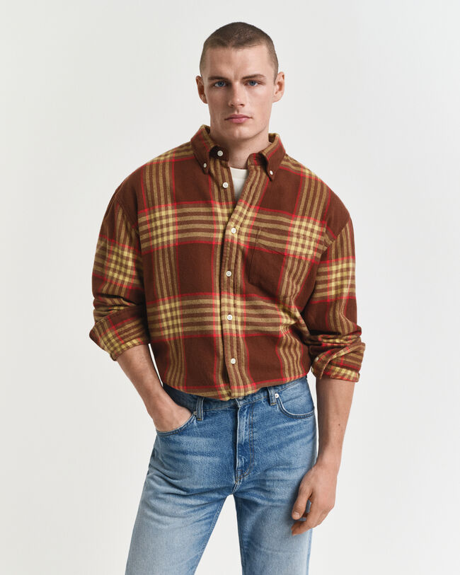 Oversized Twillhemd aus Flanell