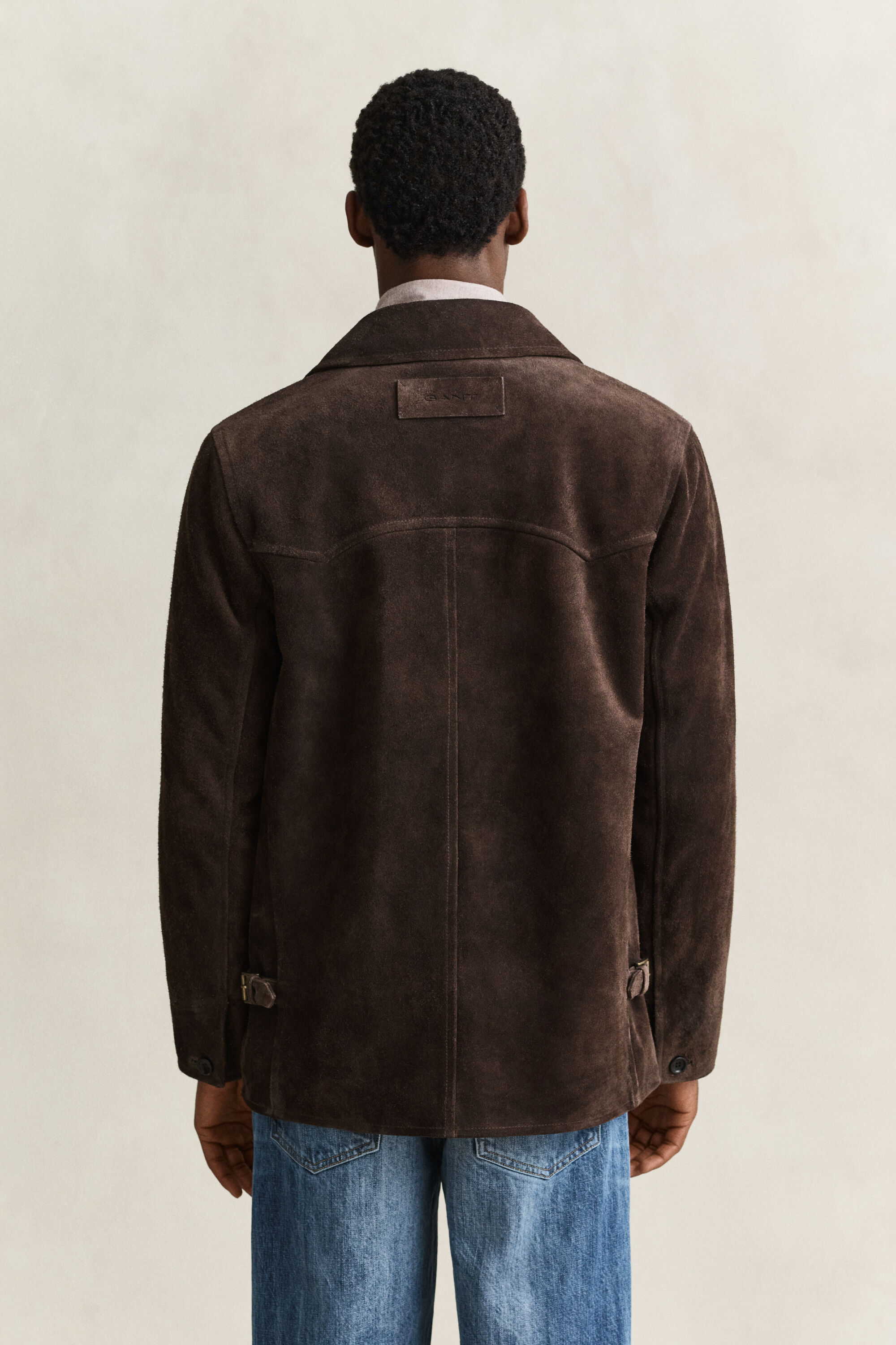 Mittellange Jacke aus Veloursleder