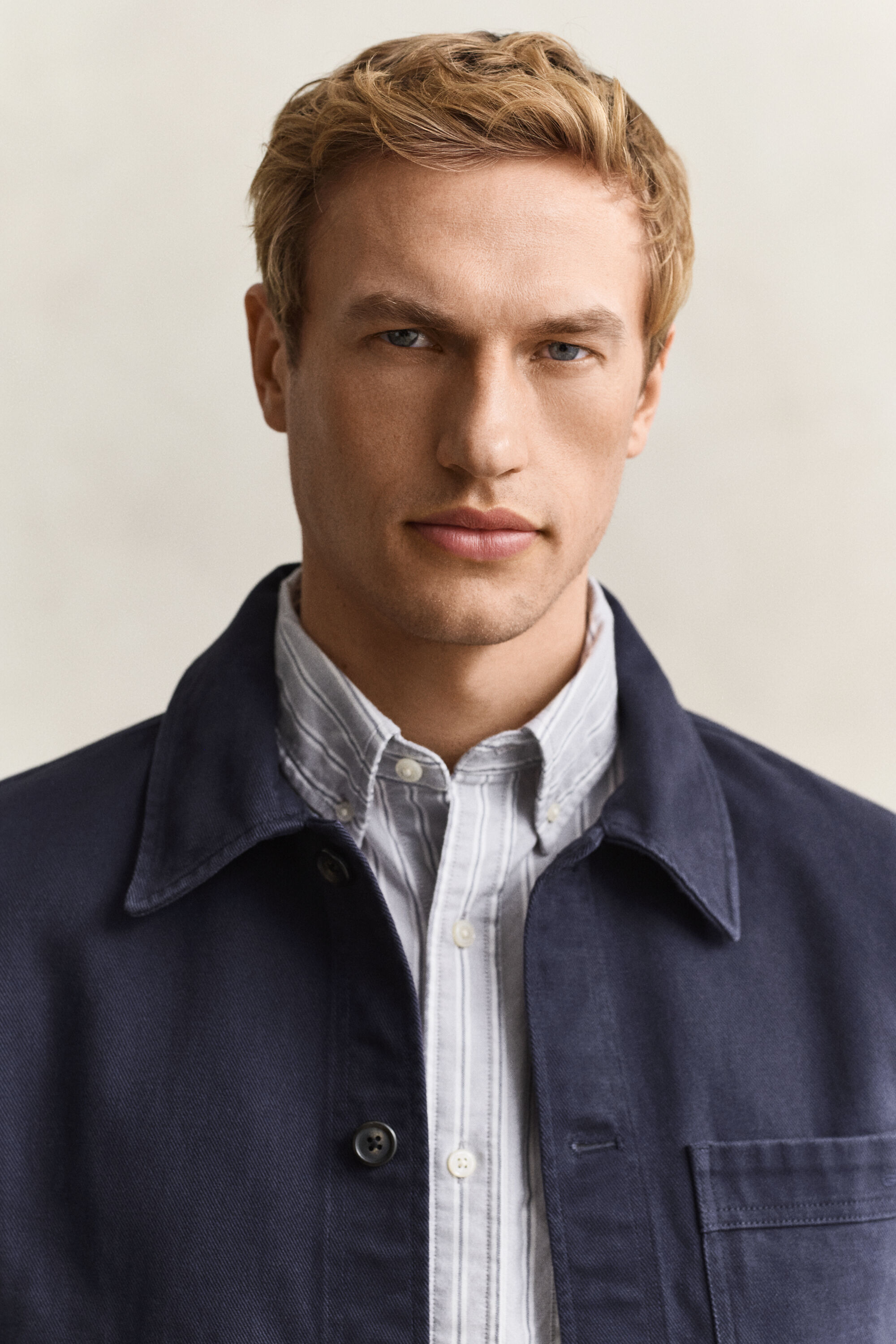 Hemdjacke aus gebürstetem Twill
