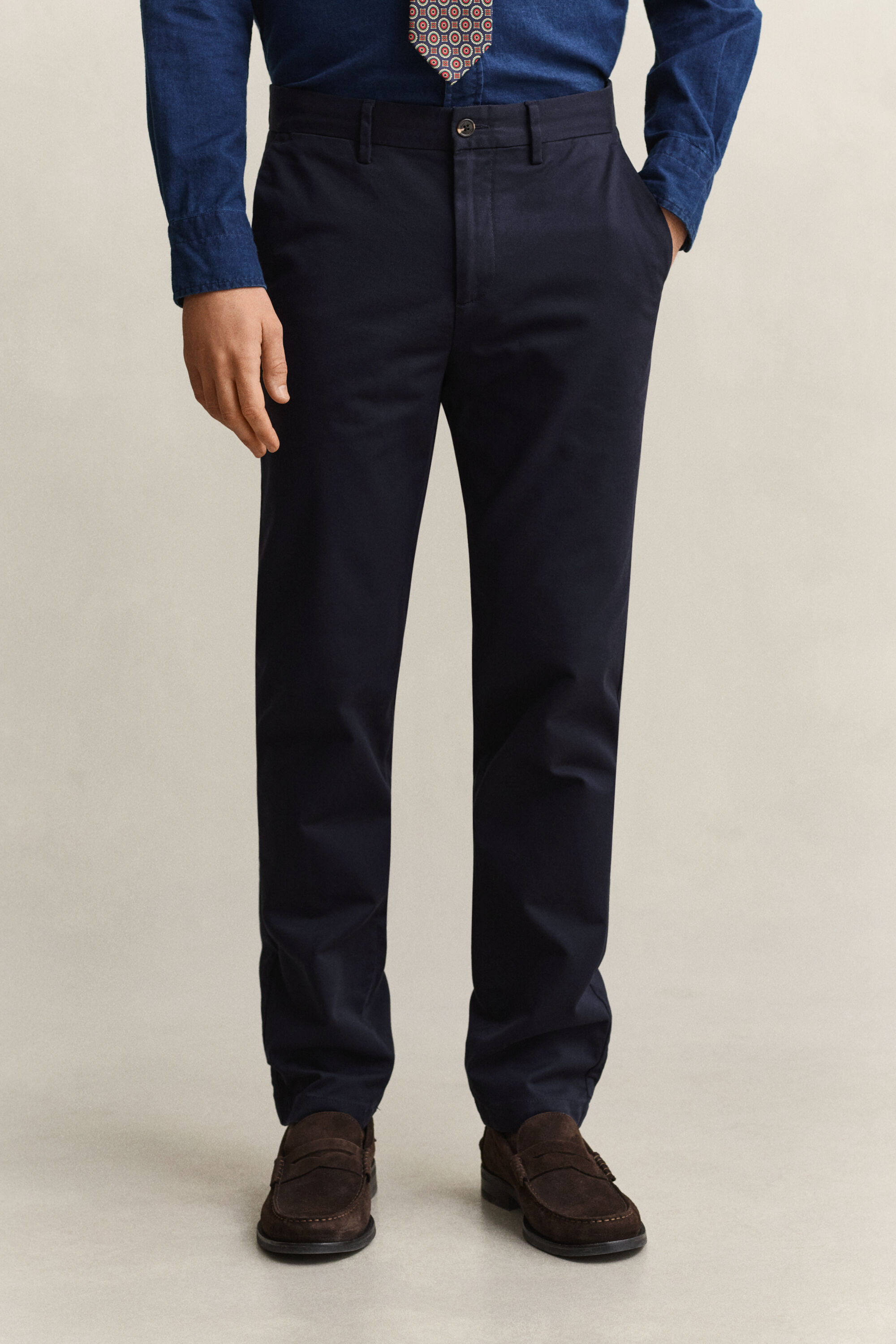 Elegante Slim Fit Chinohose