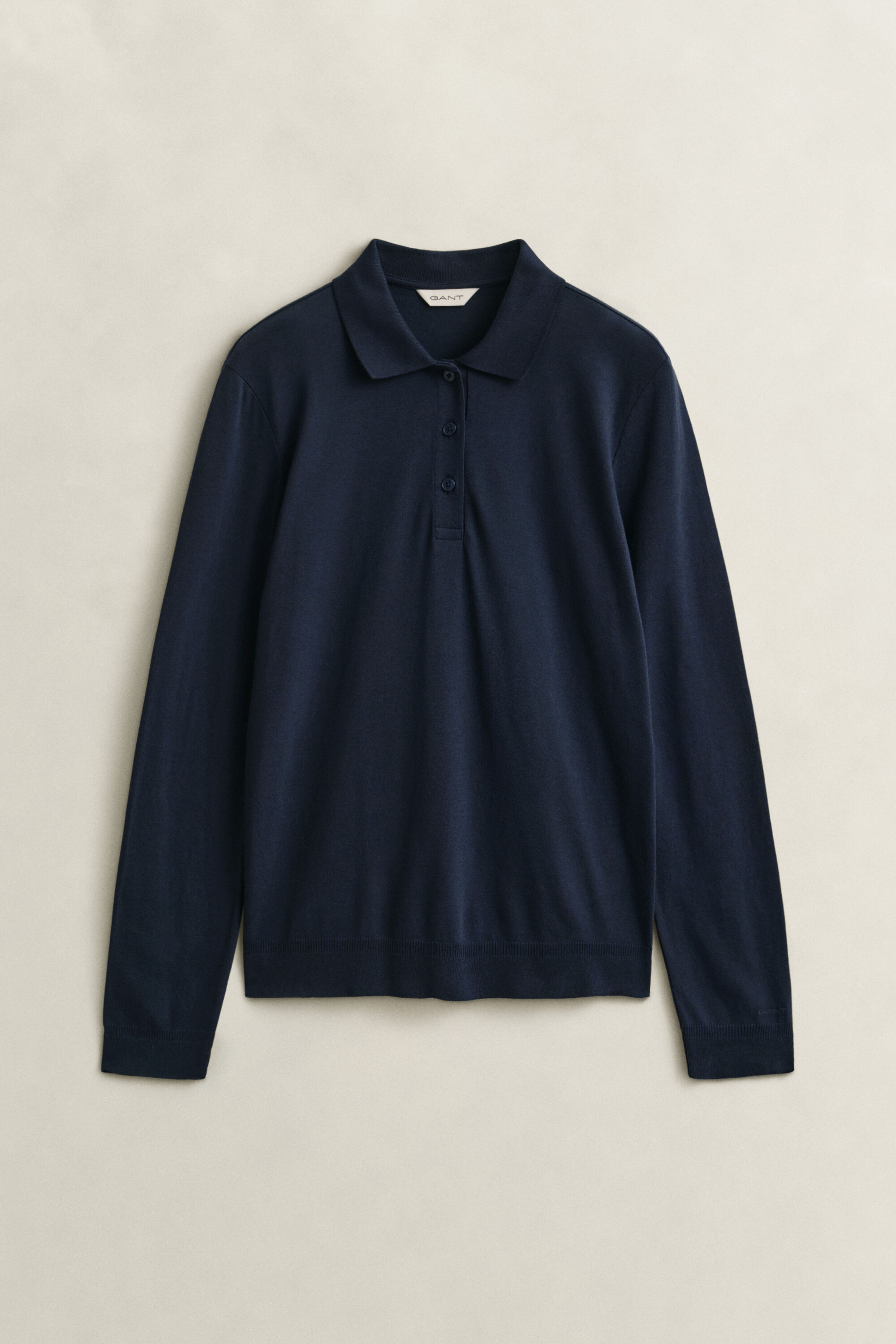 Nahtloses Langarm-Poloshirt