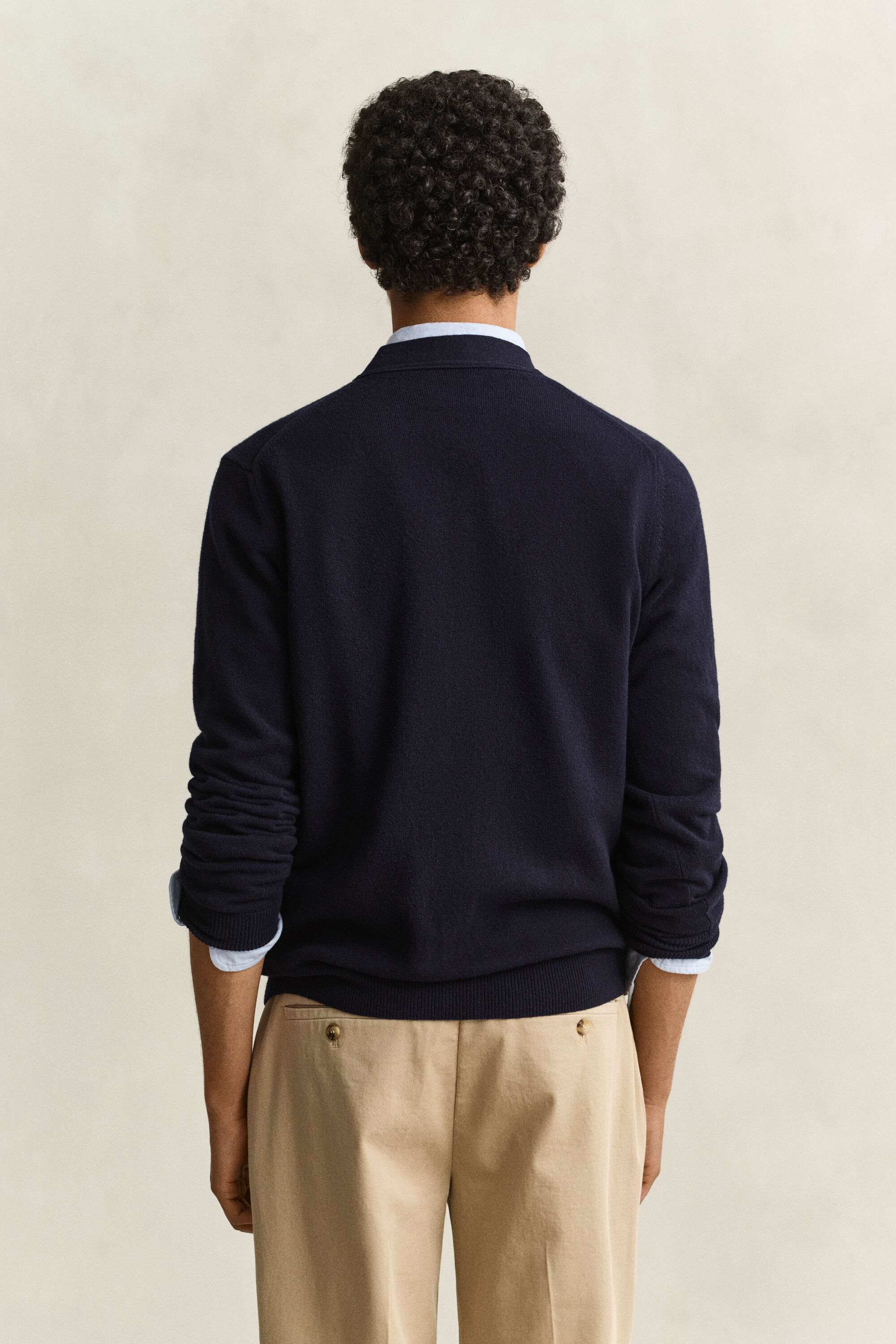 V-Neck Strickjacke aus Lambswool