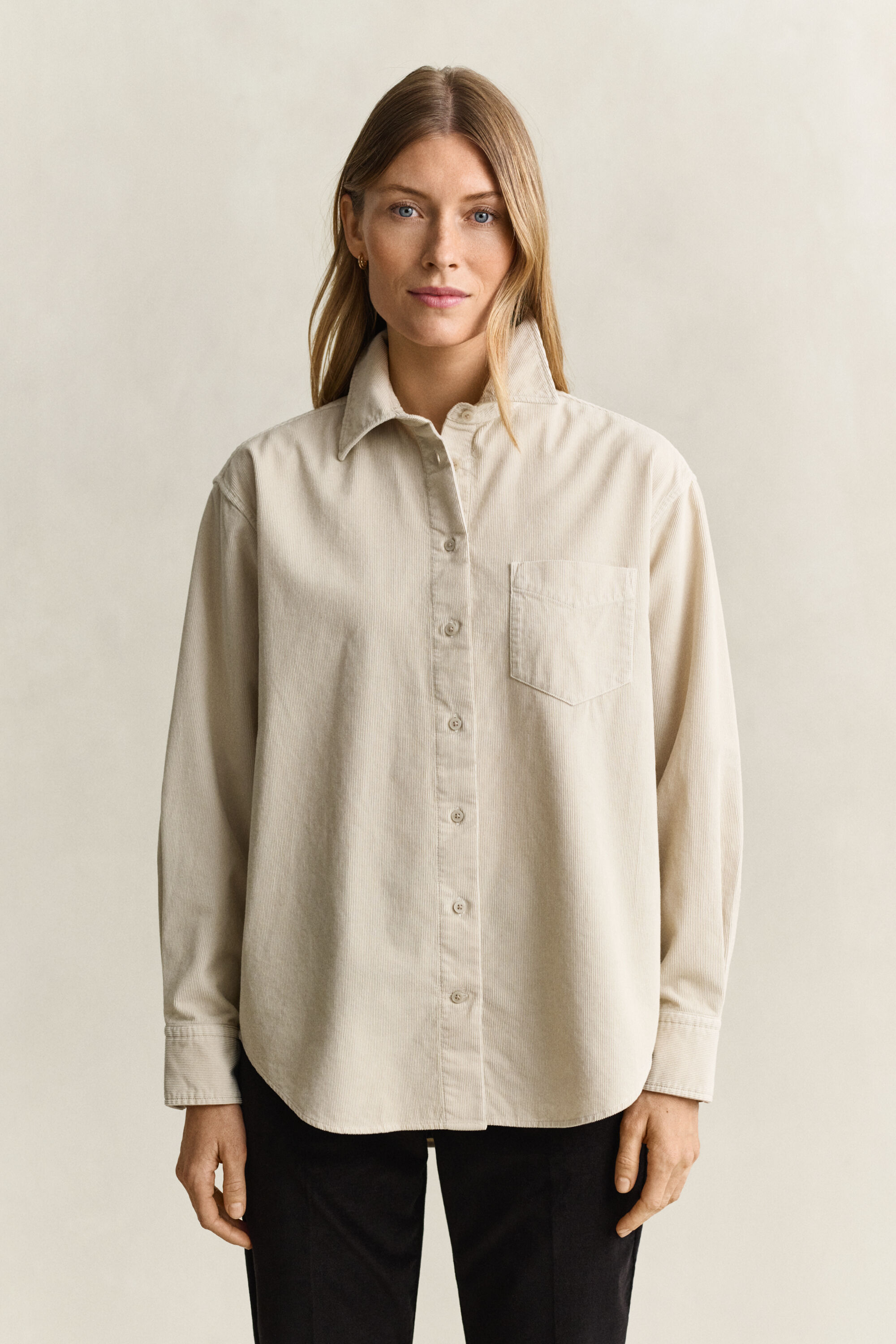 Relaxed Fit Cordbluse