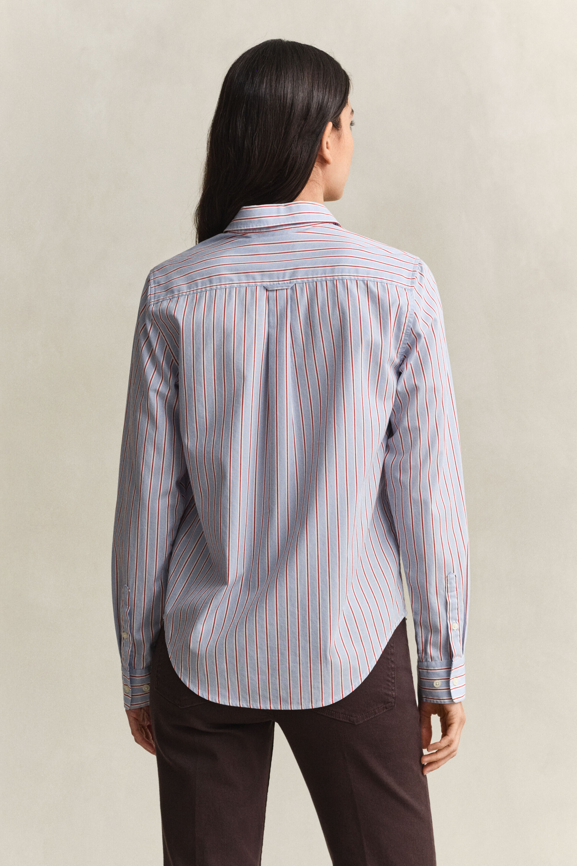 Regular Fit Classic Popeline-Bluse mit Streifen