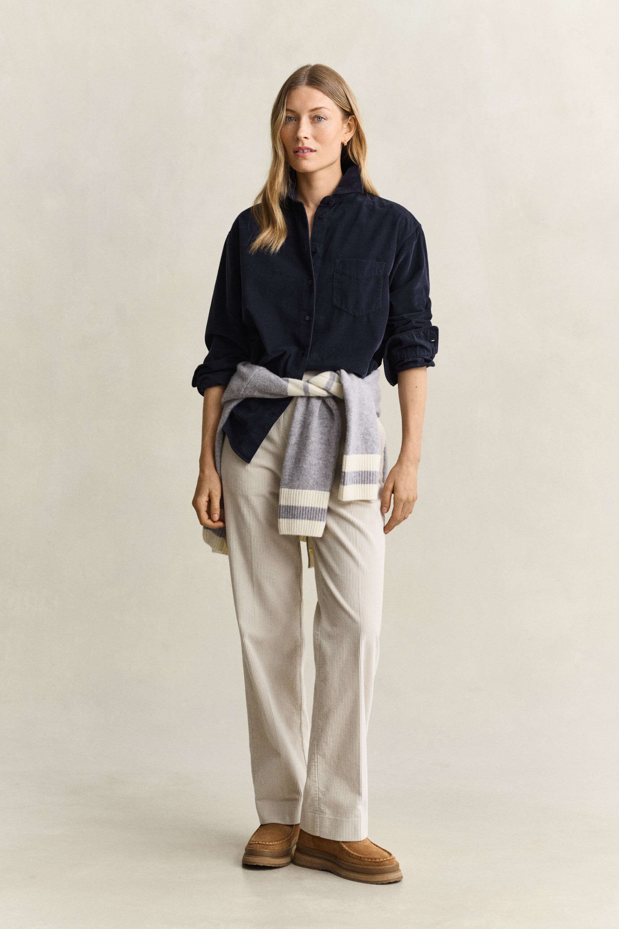 Relaxed Fit Cordbluse