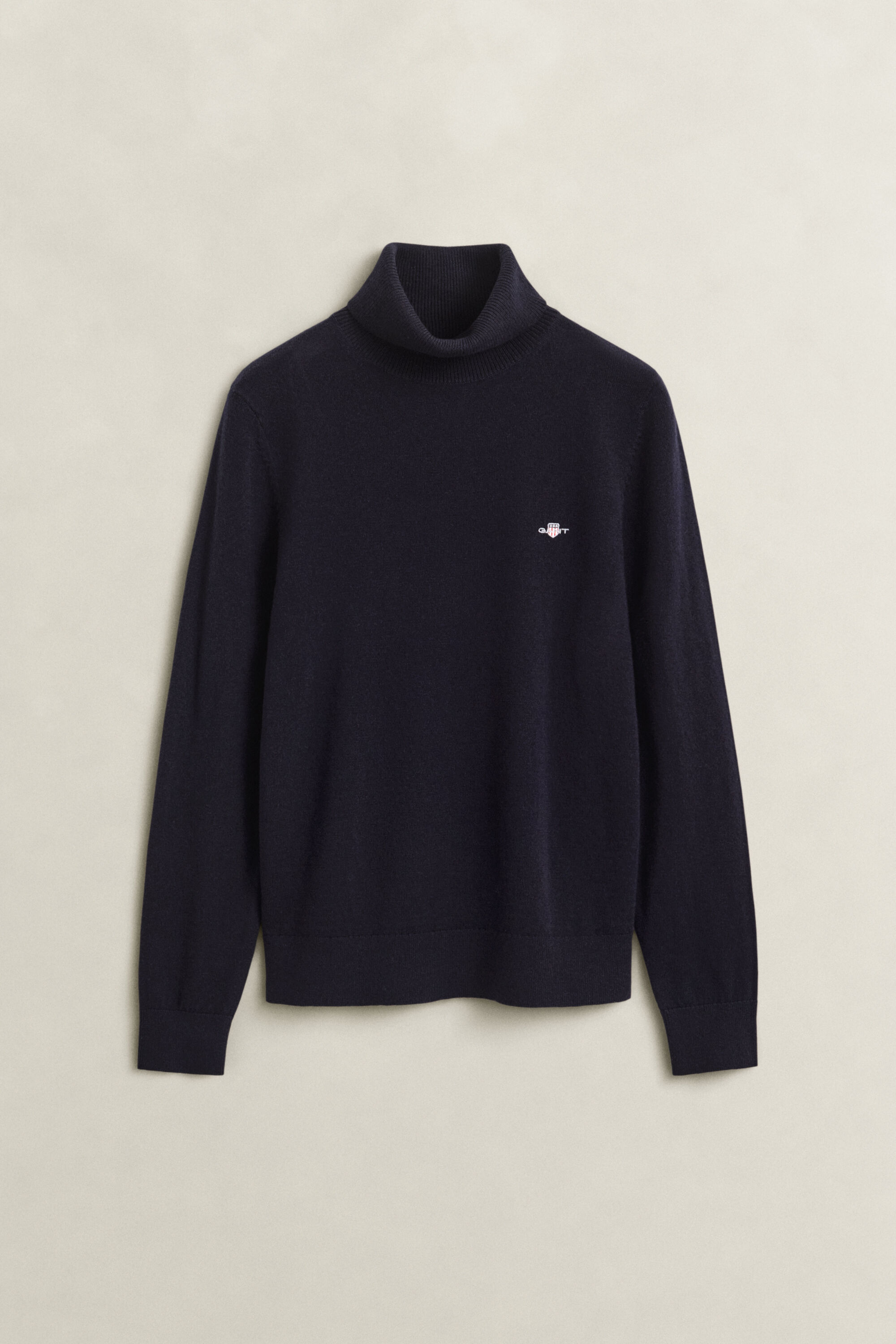 Rollkragenpullover aus Wolle und Biobaumwolle