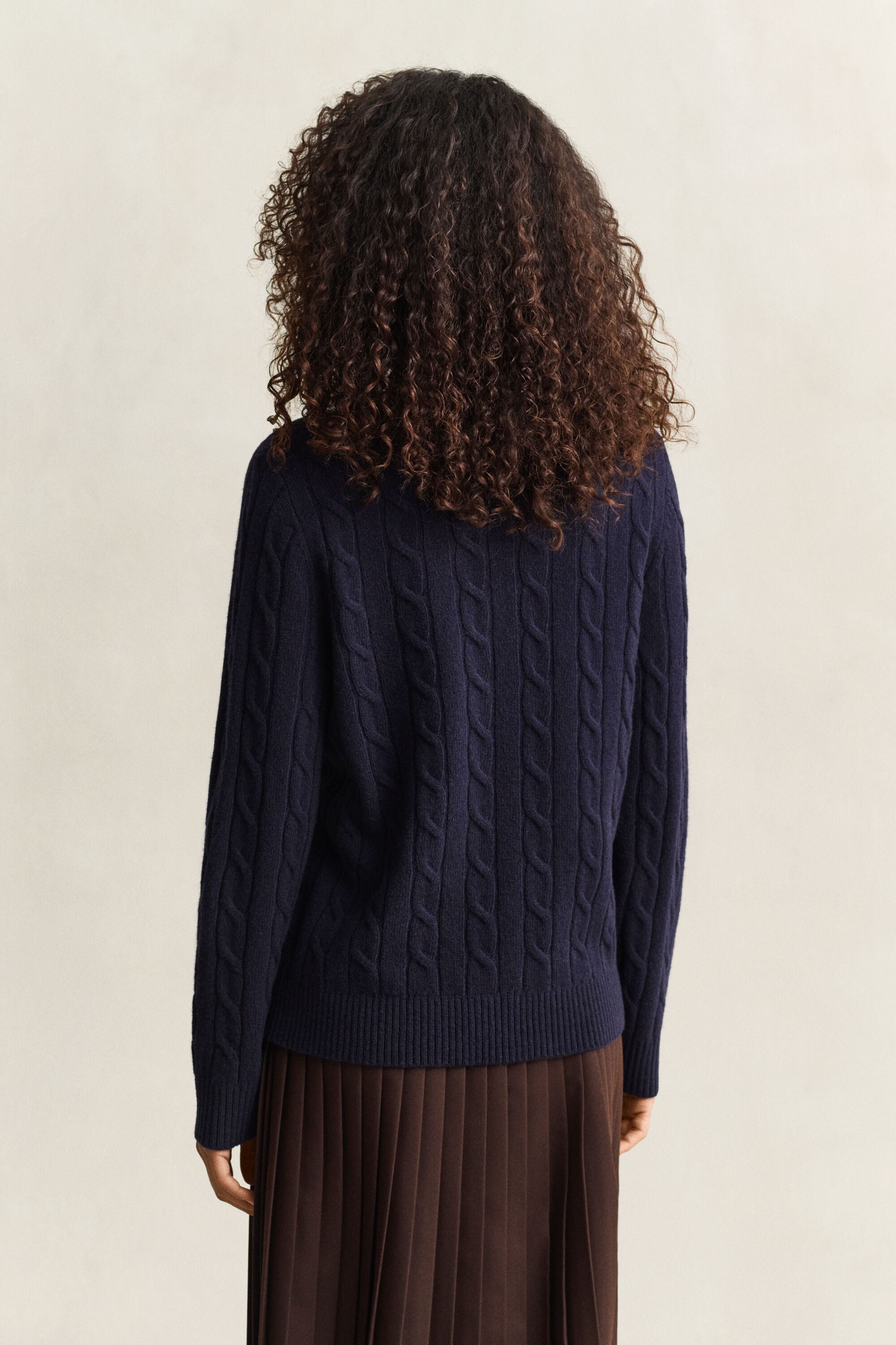 Zopfstrickpullover aus Lambswool