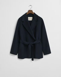 Handgen&auml;hte Jacke mit G&uuml;rtel