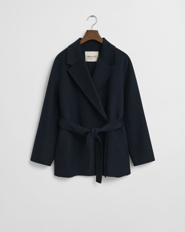 Handgen&auml;hte Jacke mit G&uuml;rtel