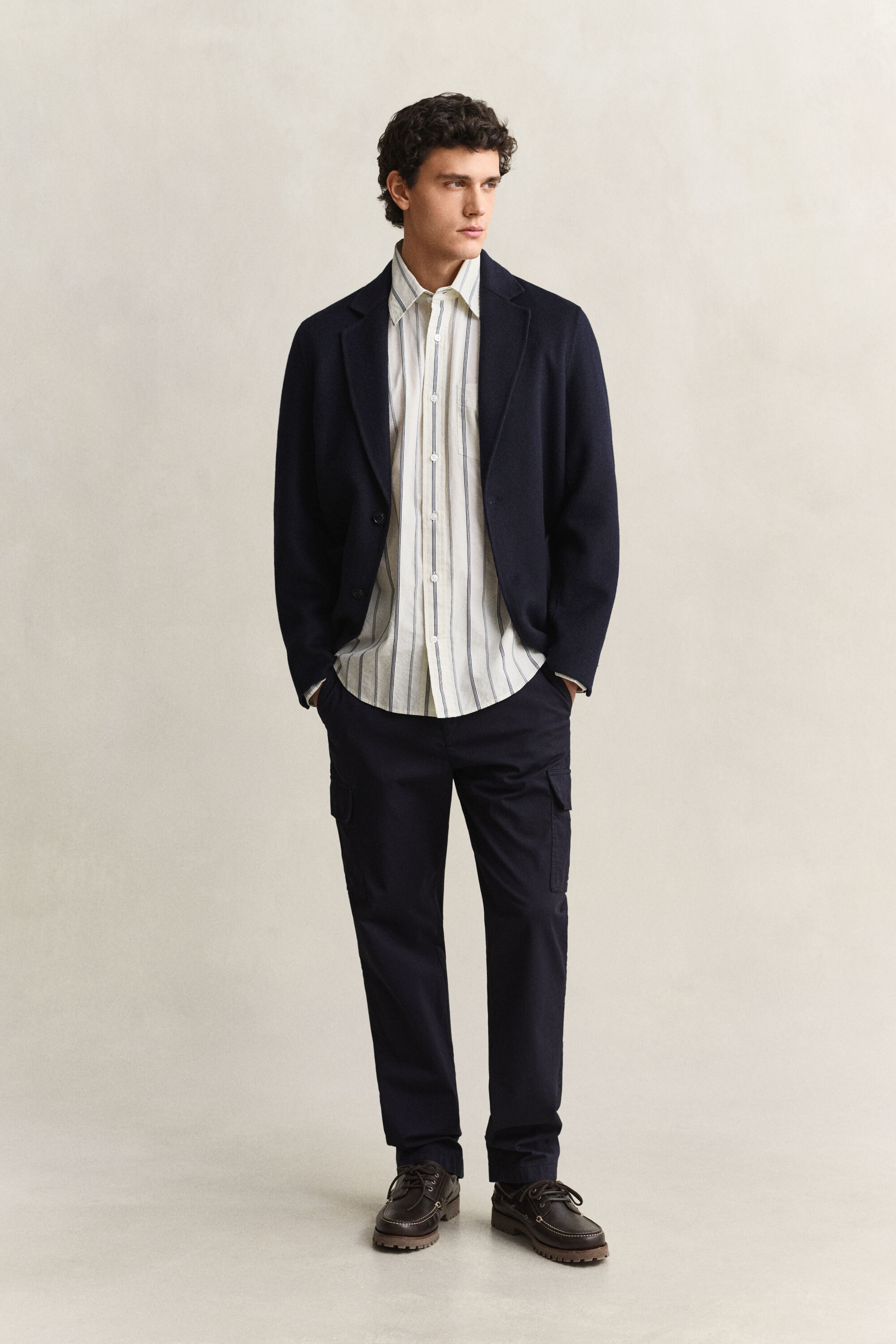 Relaxed Fit Dobby Stripe Hemd
