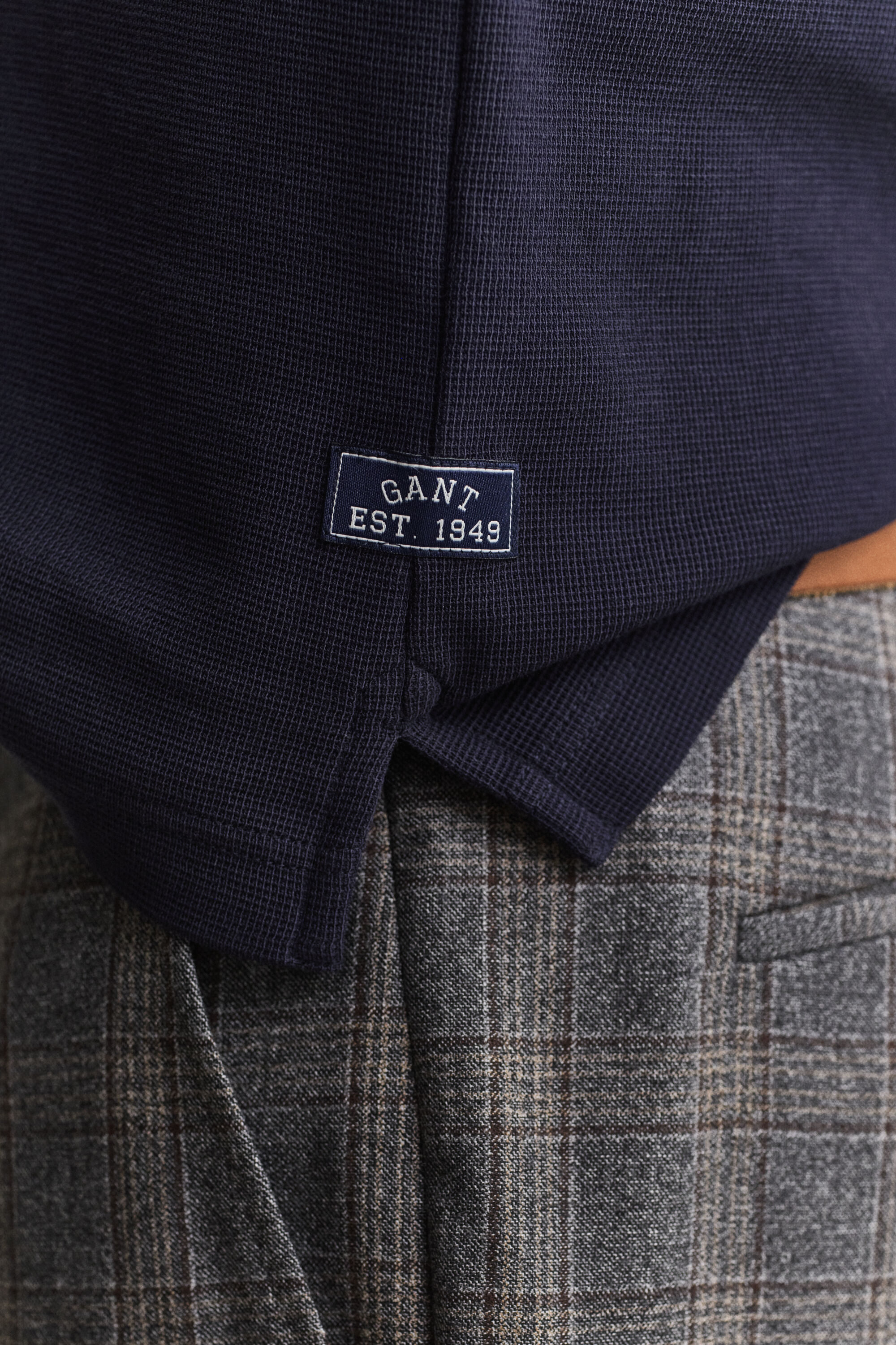 Poloshirt mit Waffelstruktur