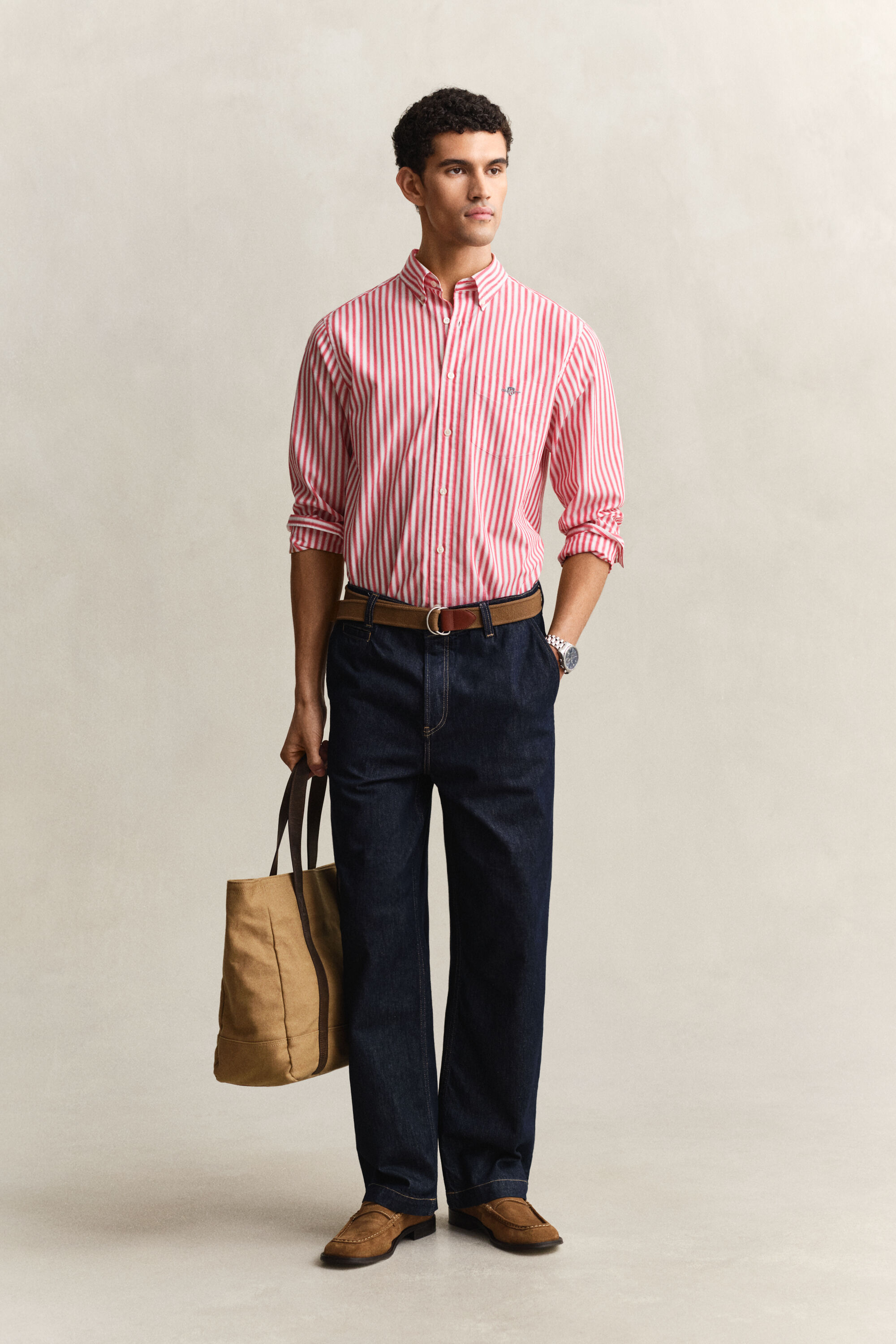 Classic Popeline-Hemd mit Streifen