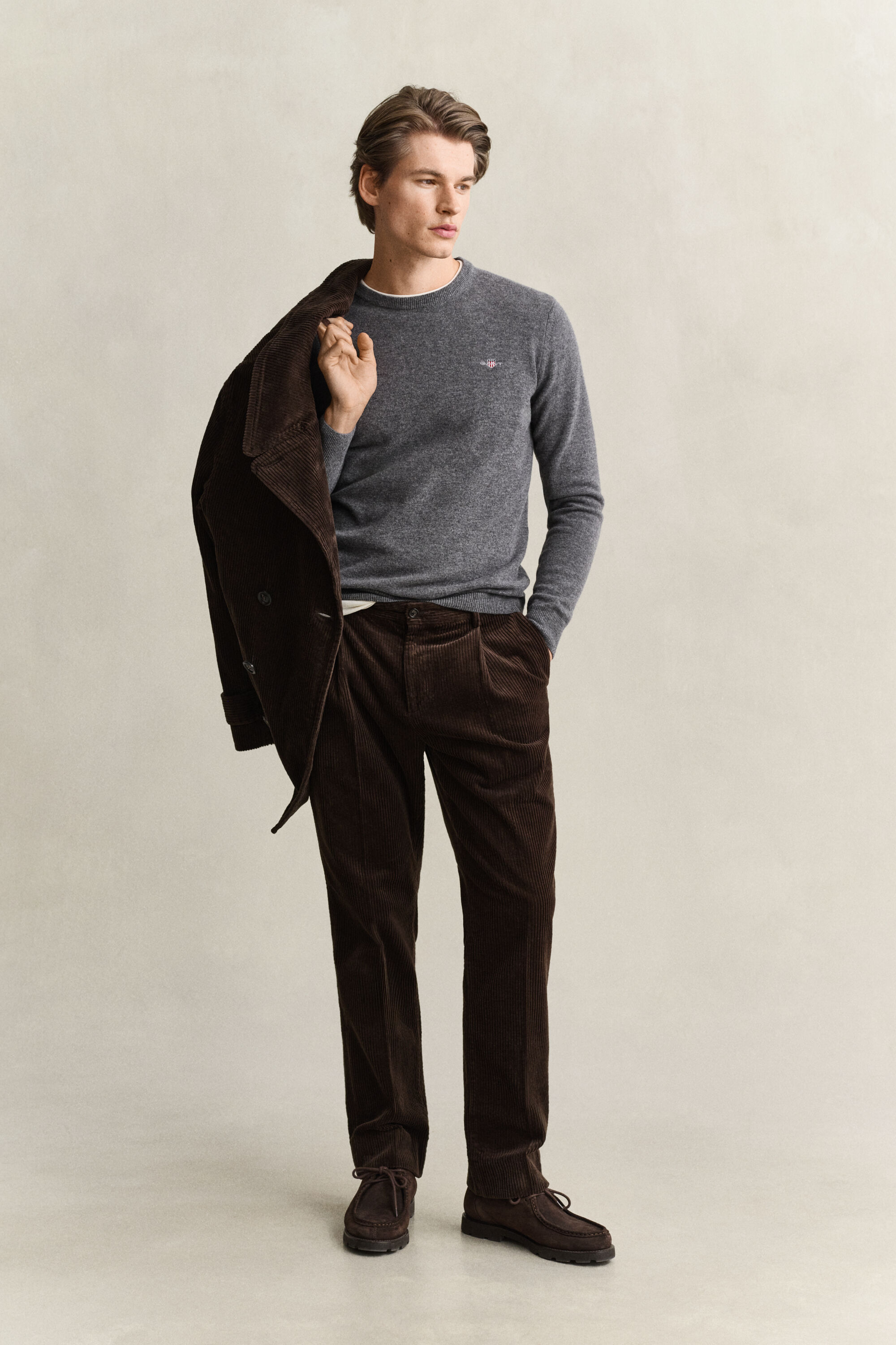 Rundhalspullover aus Lambswool