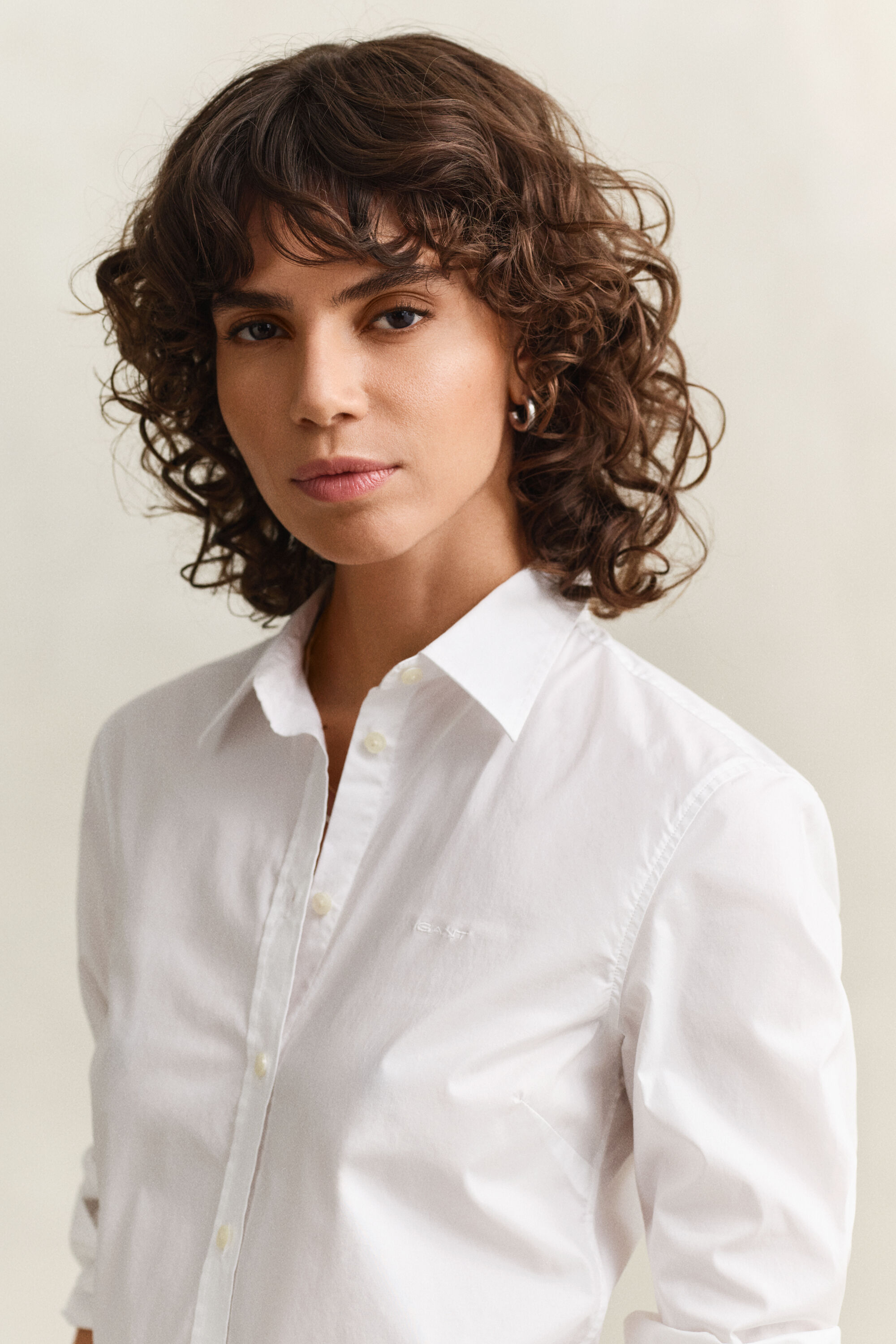 Slim Fit Popeline Bluse