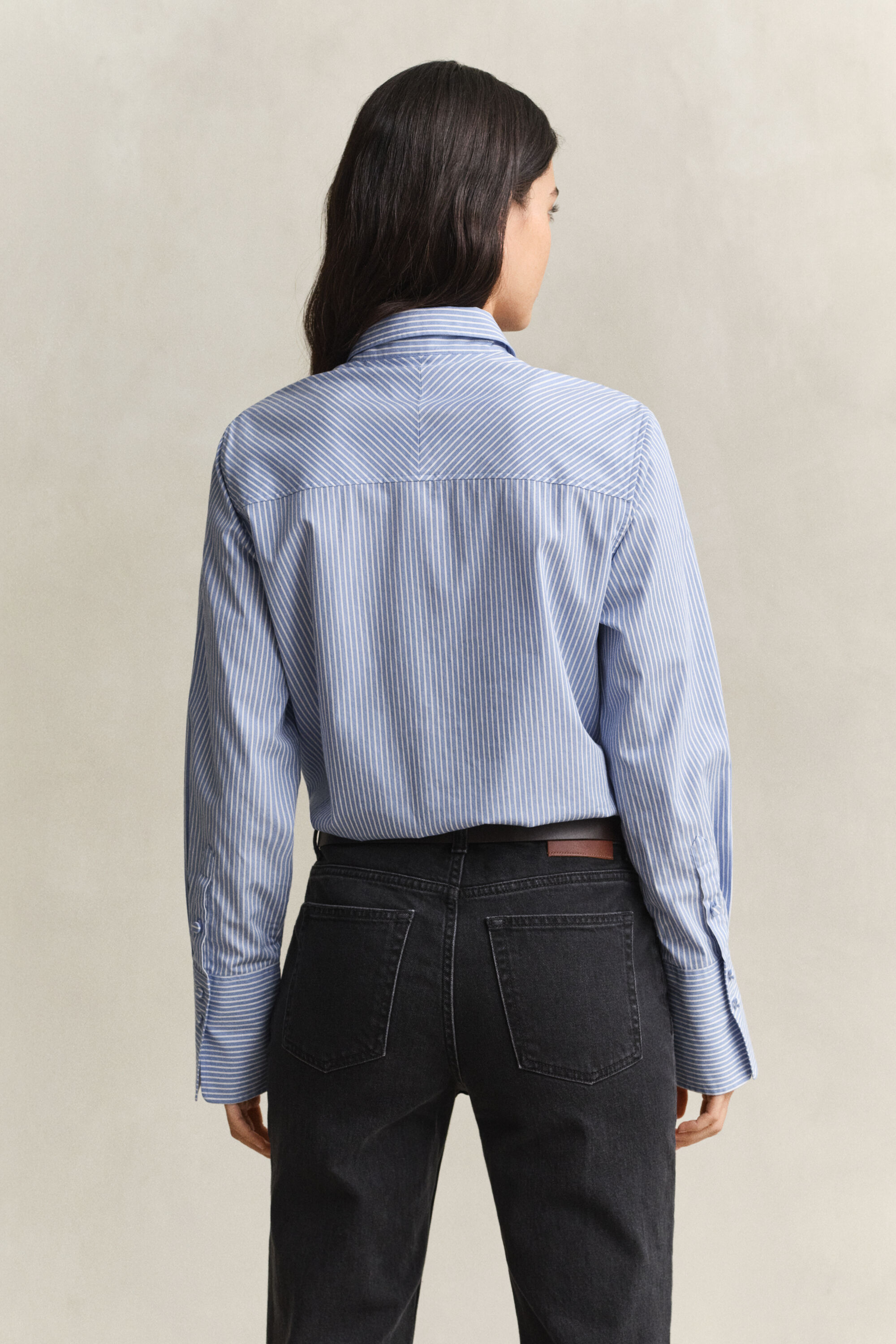 Gestreifte Bluse mit Passe