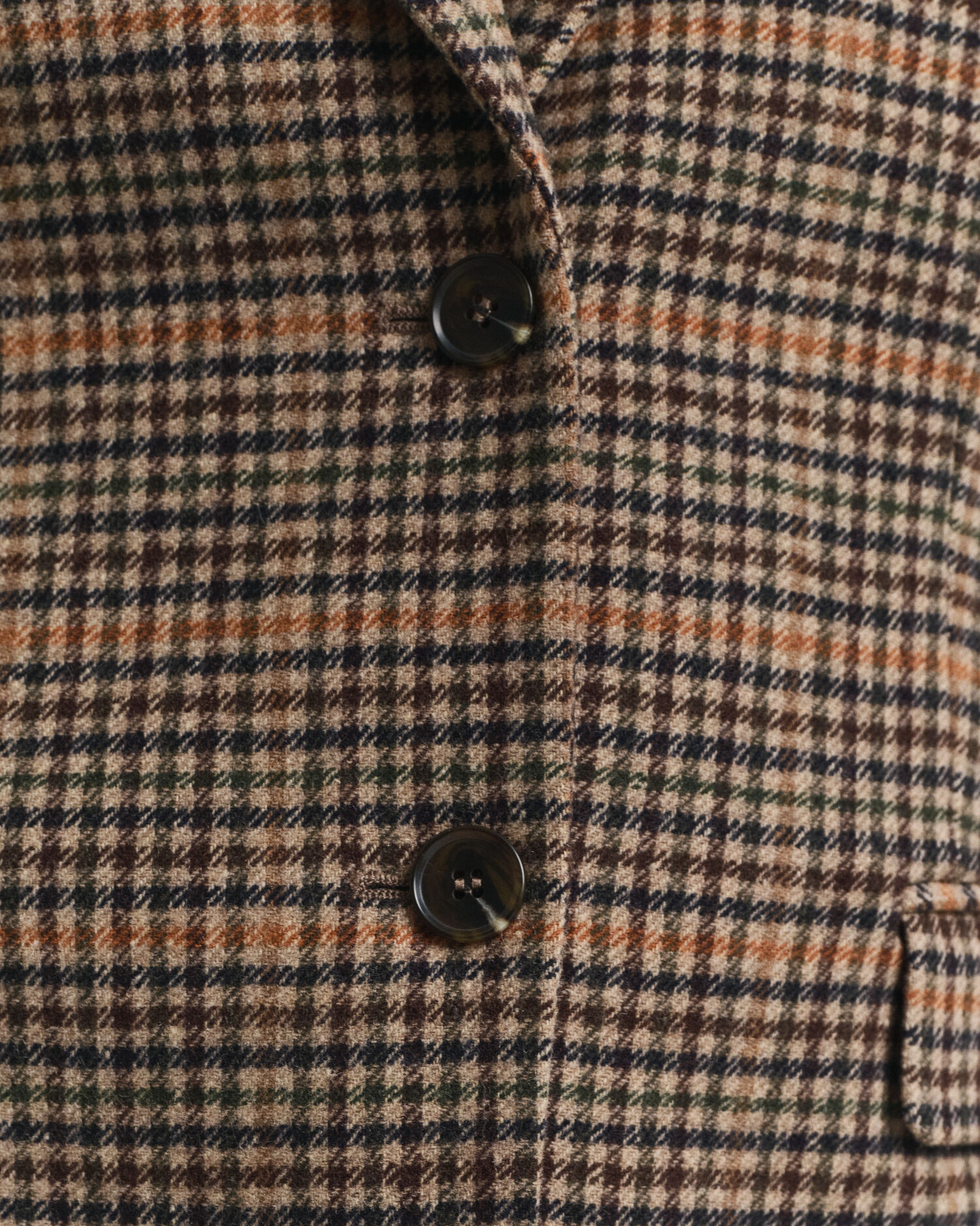 Regular Fit Houndstooth Blazer aus Wolle