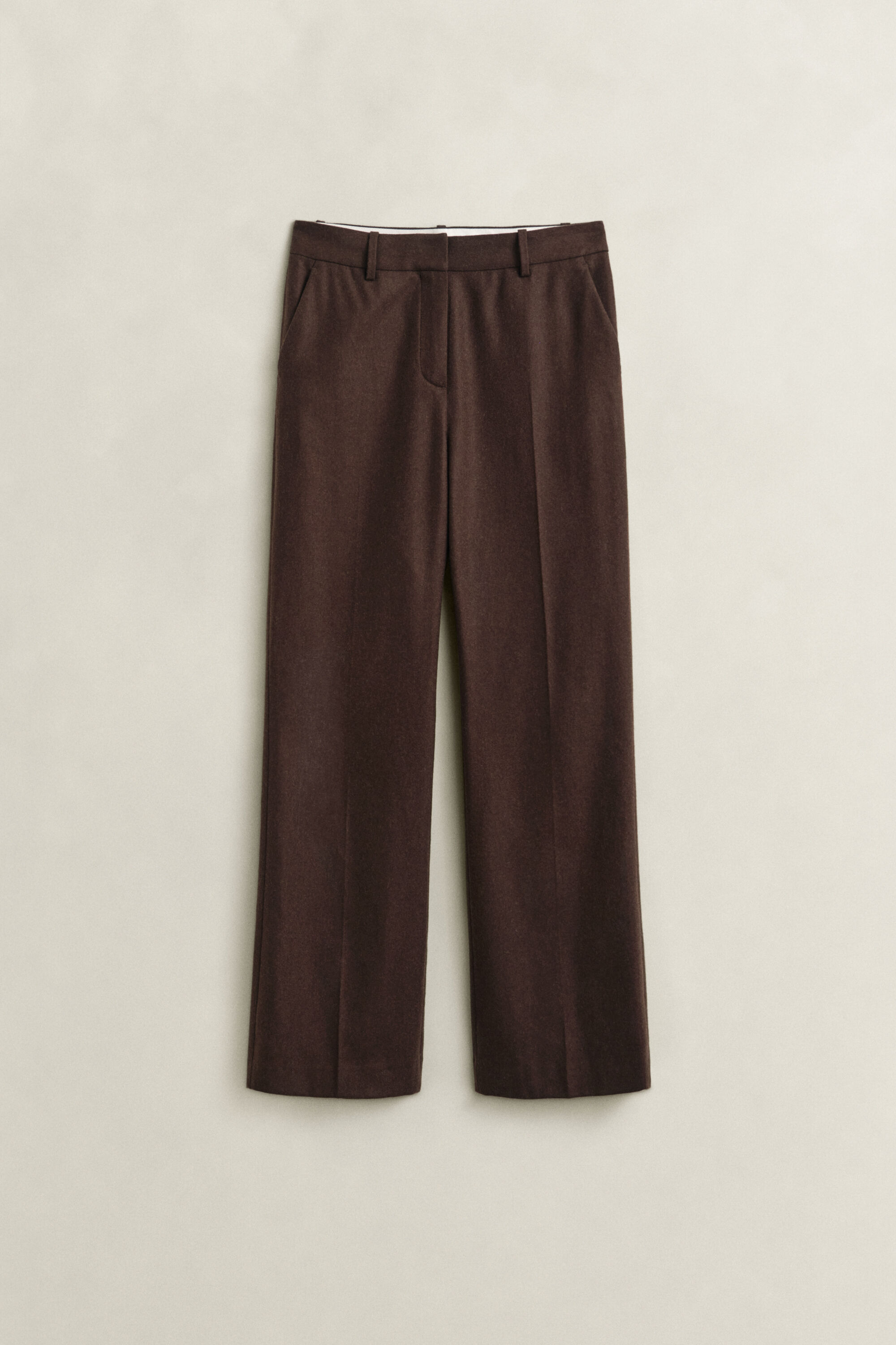 Ausgestellte Slim Fit Flanellhose