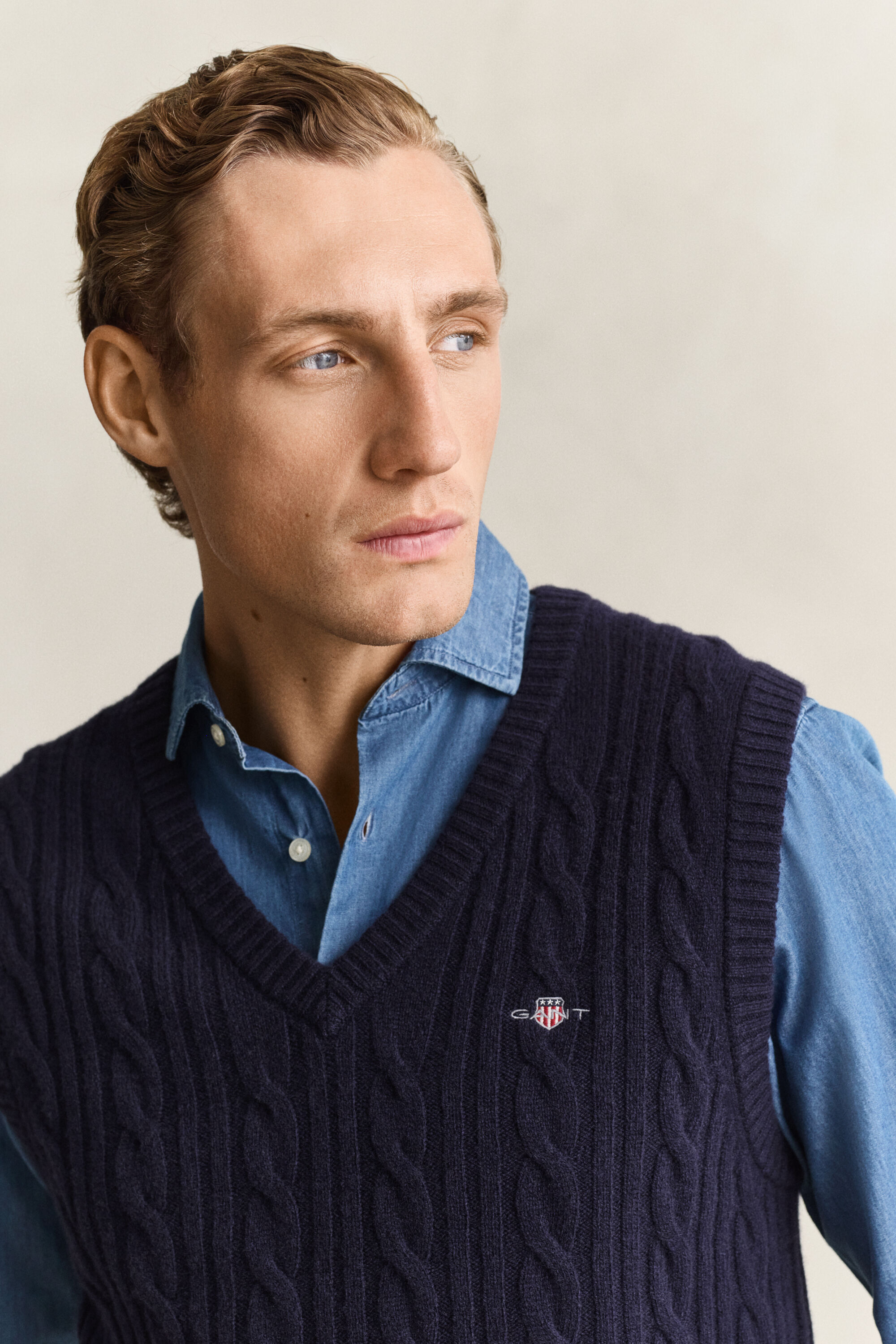 Zopfstrick Pullunder aus Lambswool