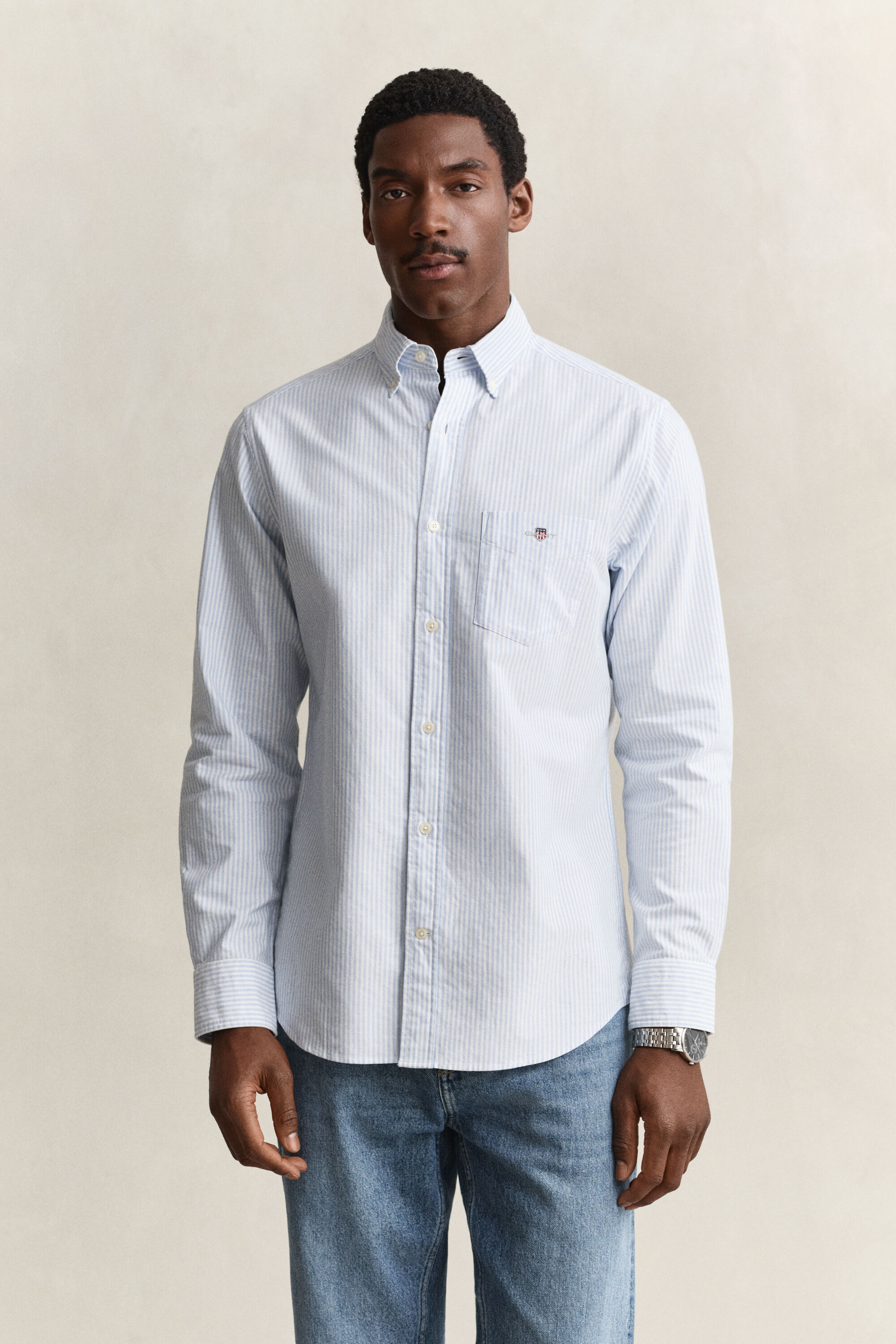 Classic Regular Fit Oxford-Hemd mit Streifen