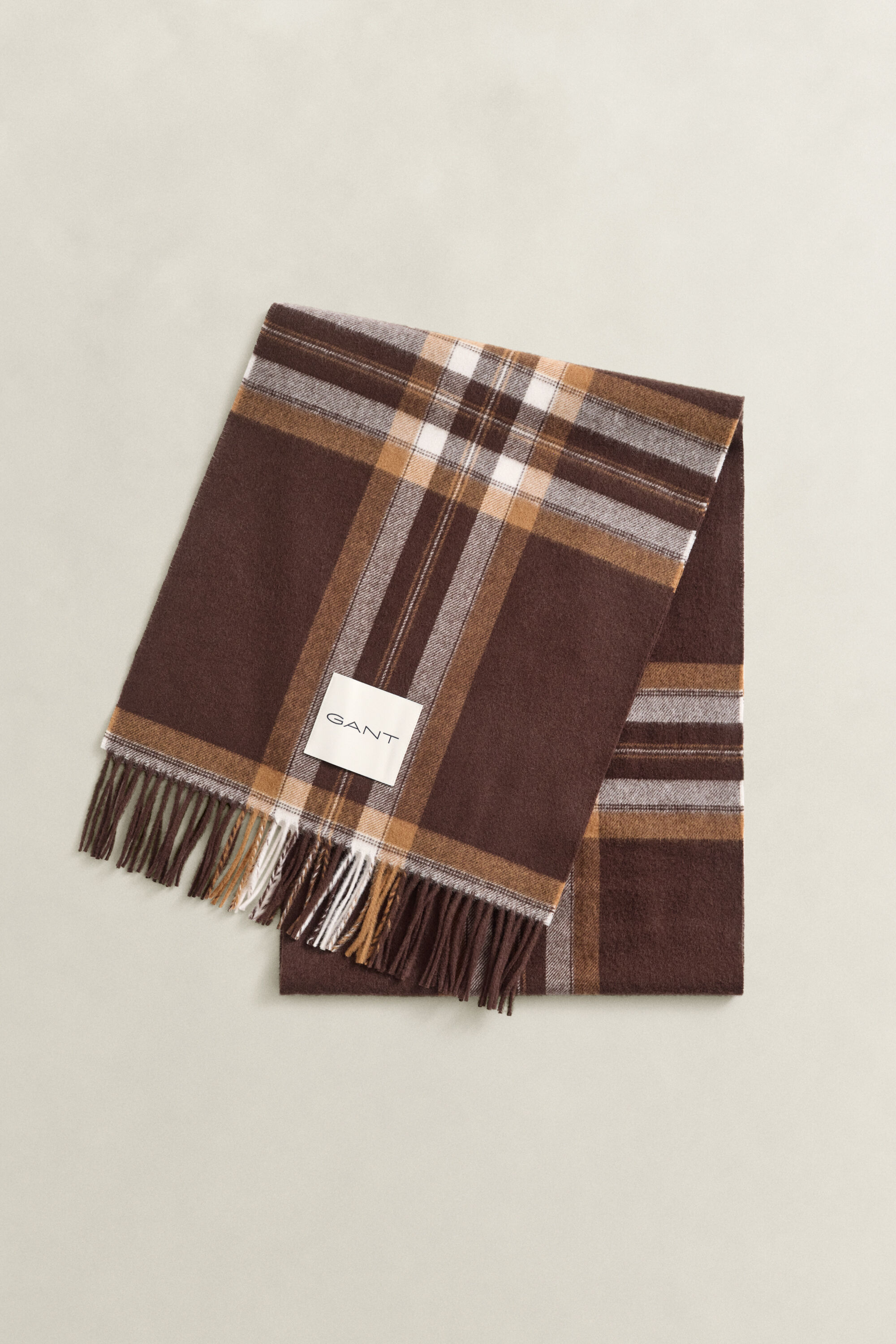 Wollschal mit Tartan-Muster