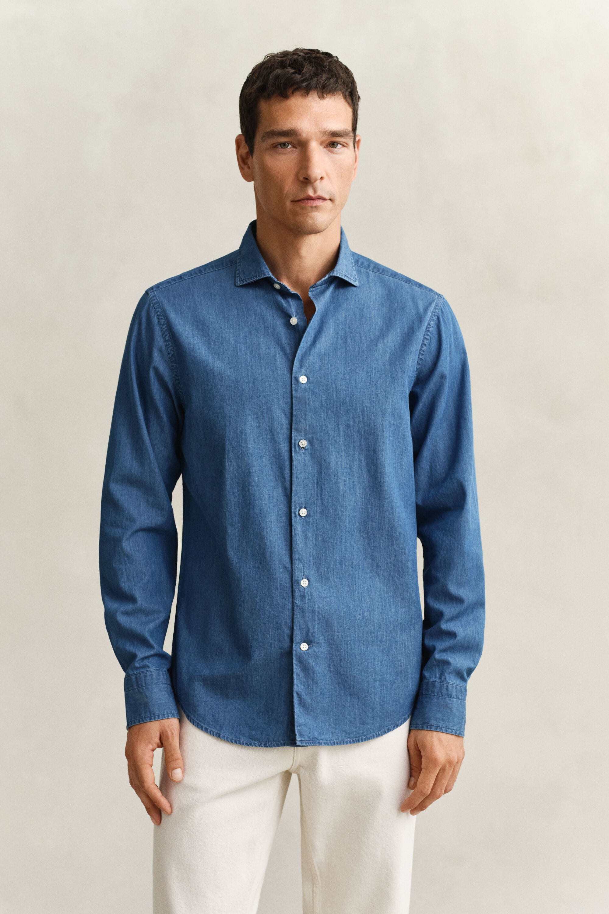 Indigo Twill-Hemd